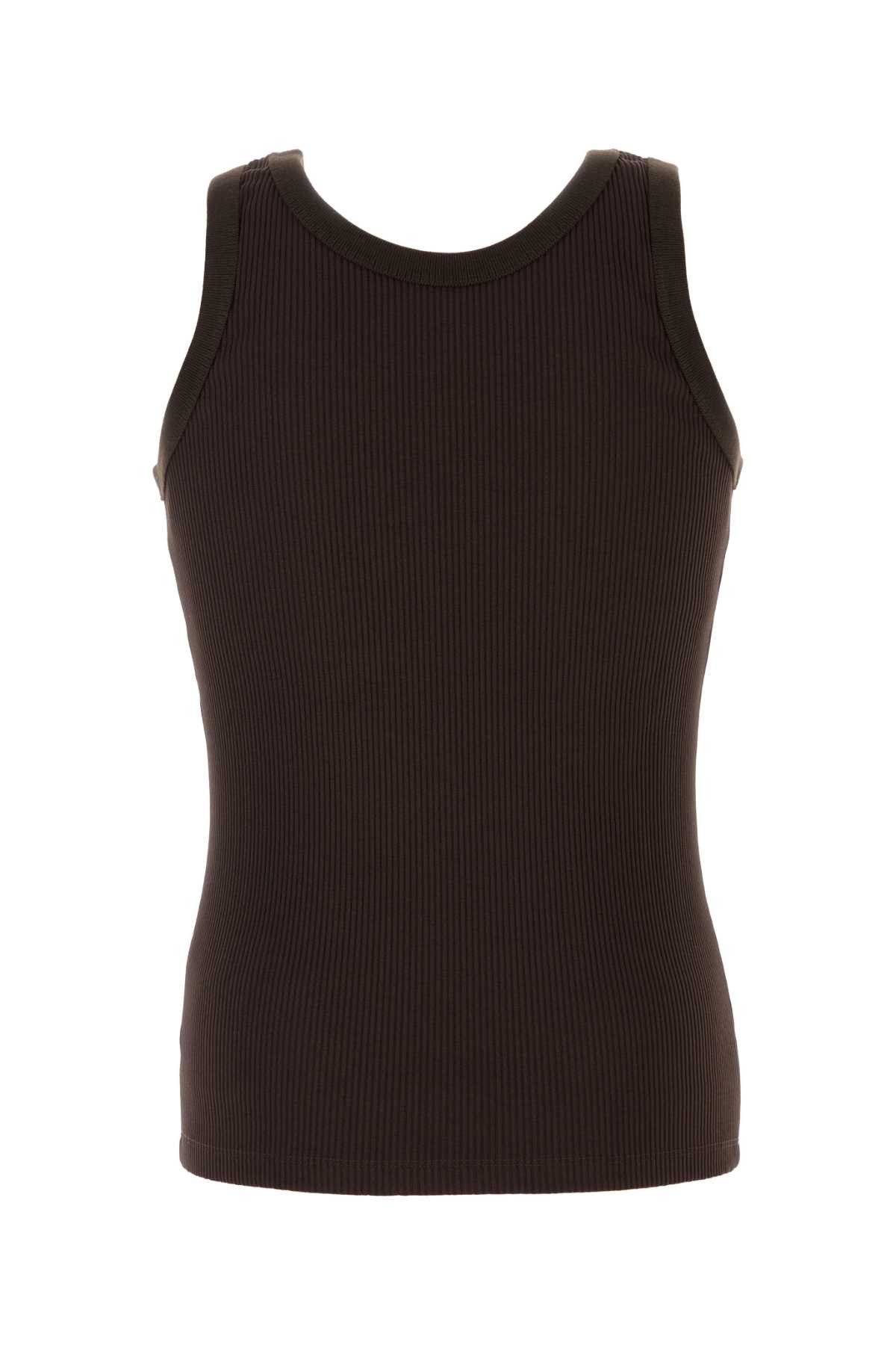 Fendi Brown Stretch Nylon Tank Top Size US M / EU 48-50 / 2 - 2 Thumbnail