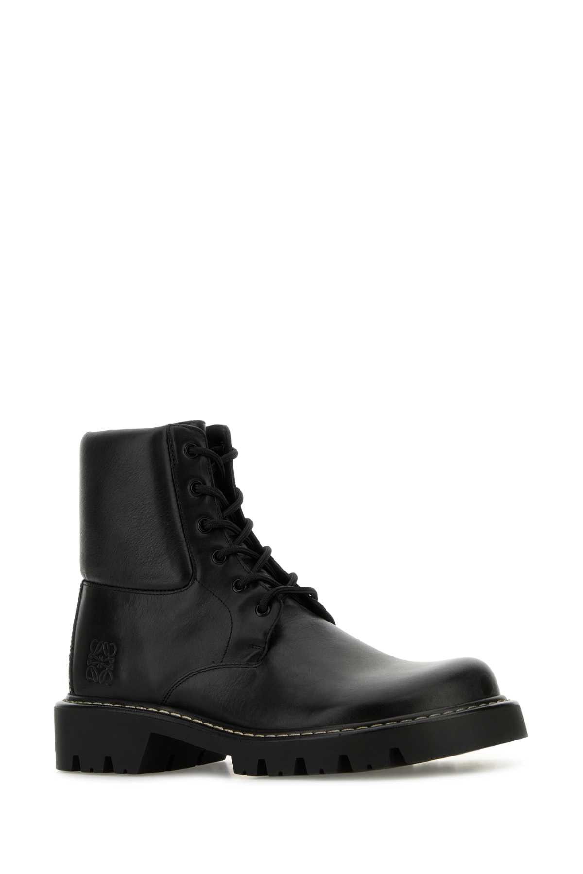 Loewe Black Leather Sierra Ankle Boots Size US 11 / EU 44 - 2 Thumbnail