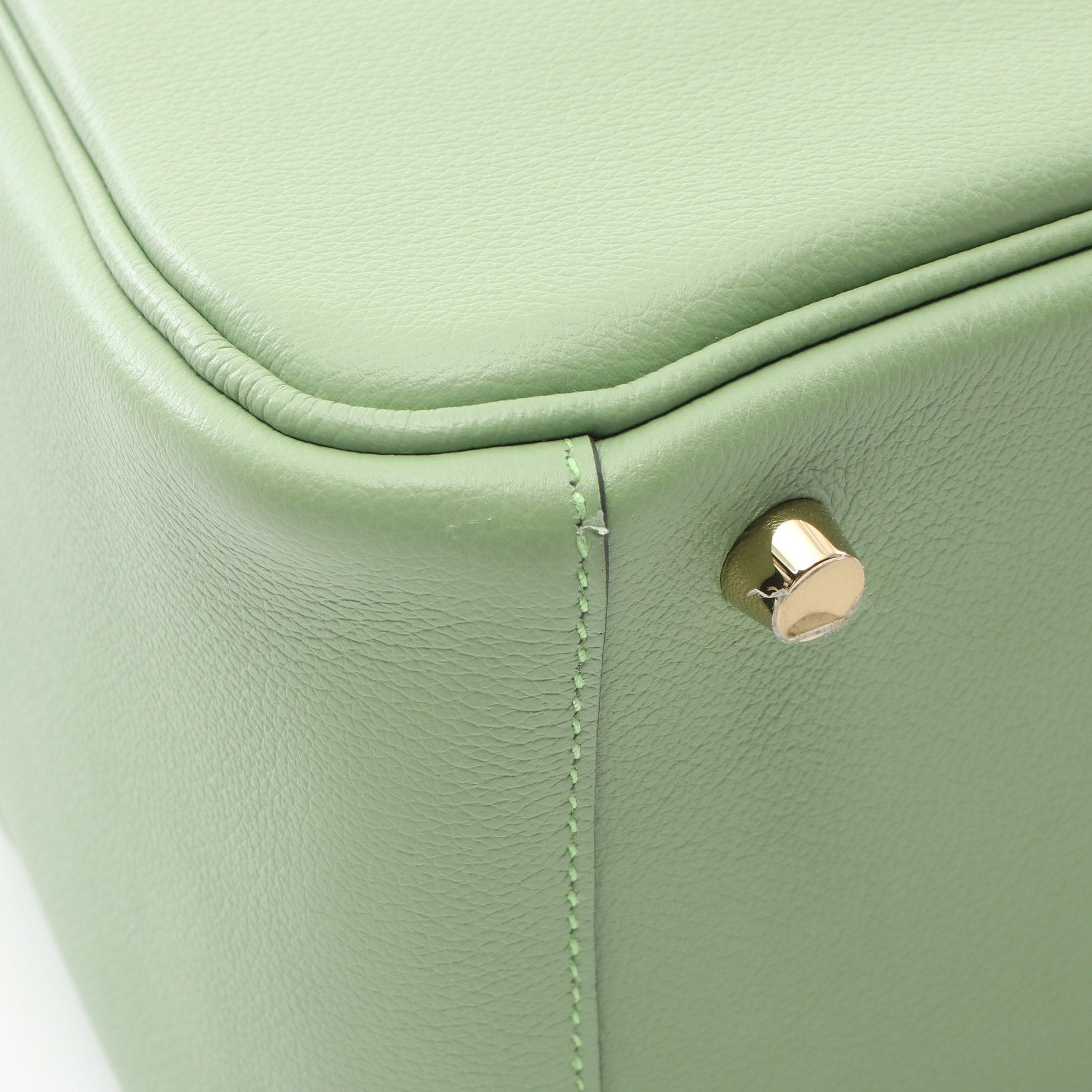 Hermes Hermes Lindy 26 Veil Cricket Shoulder Bag Evercolor Light Green Gold Hardware B Stamp Size ONE SIZE - 6 Thumbnail