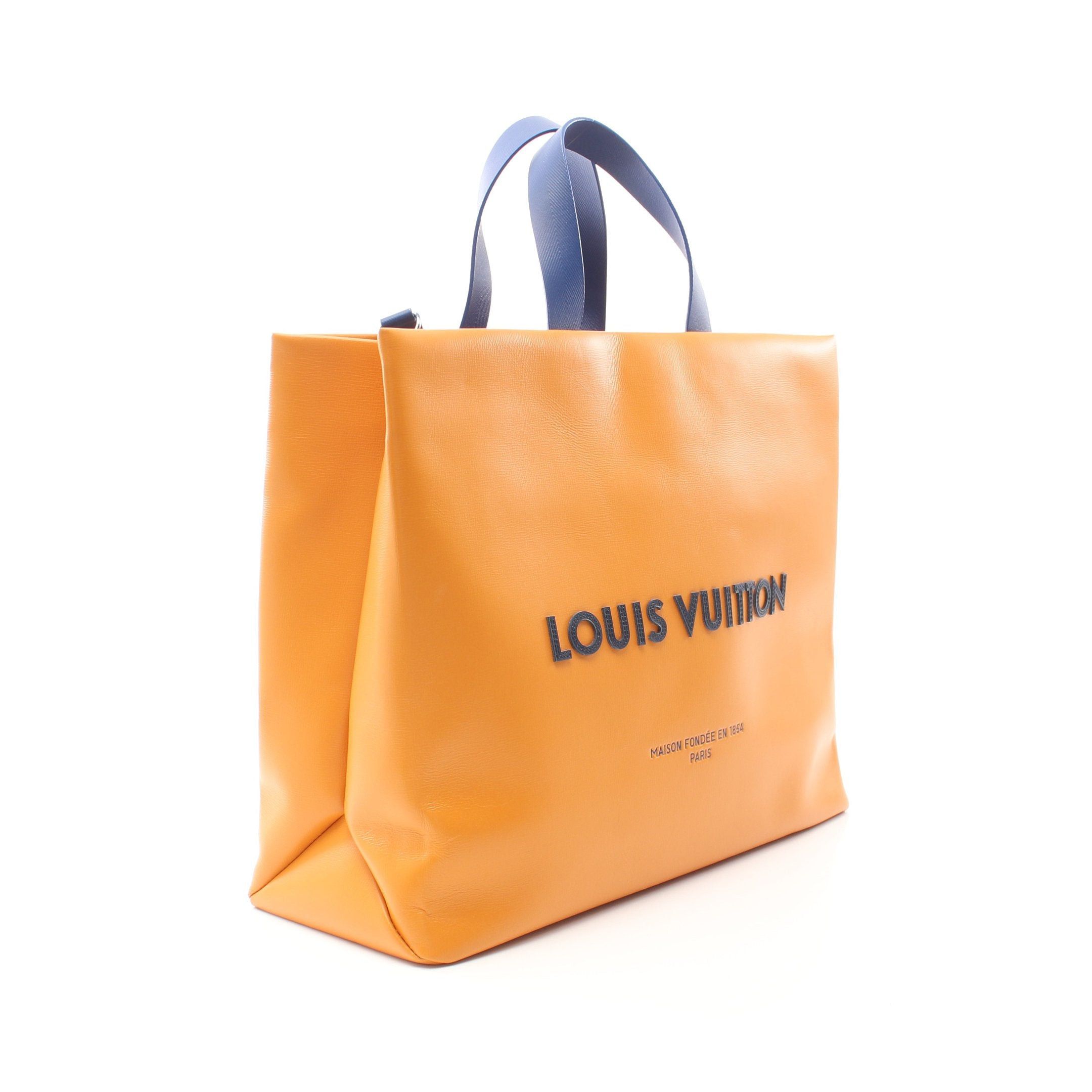 Louis Vuitton Louis Vuitton Shopper Tote Mm Saffron Handbag Bag Leather Orange Size ONE SIZE - 2 Thumbnail