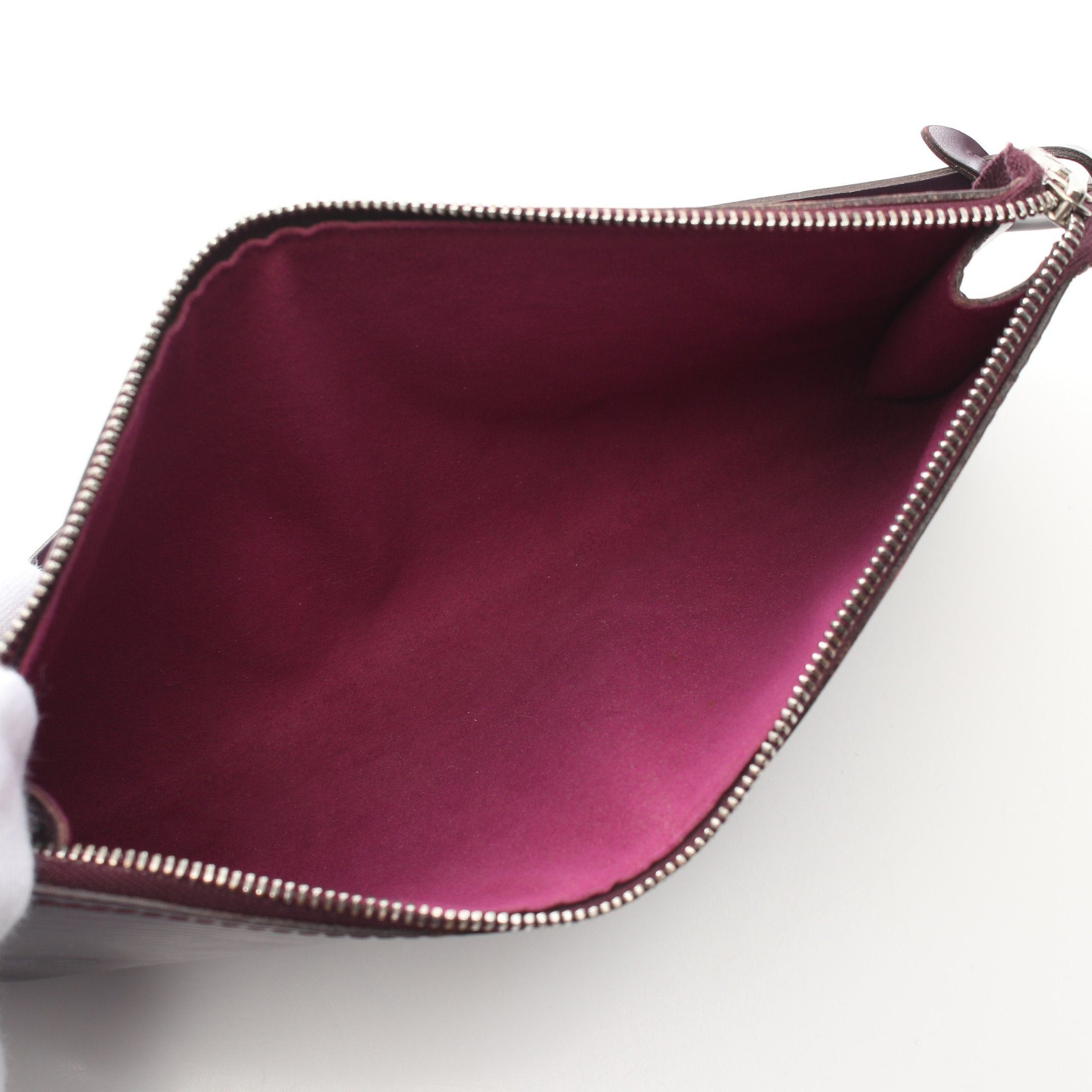 Louis Vuitton Louis Vuitton Pochette Accessoires Epi Cassis Handbag Leather Dark Purple Size ONE SIZE - 3 Thumbnail