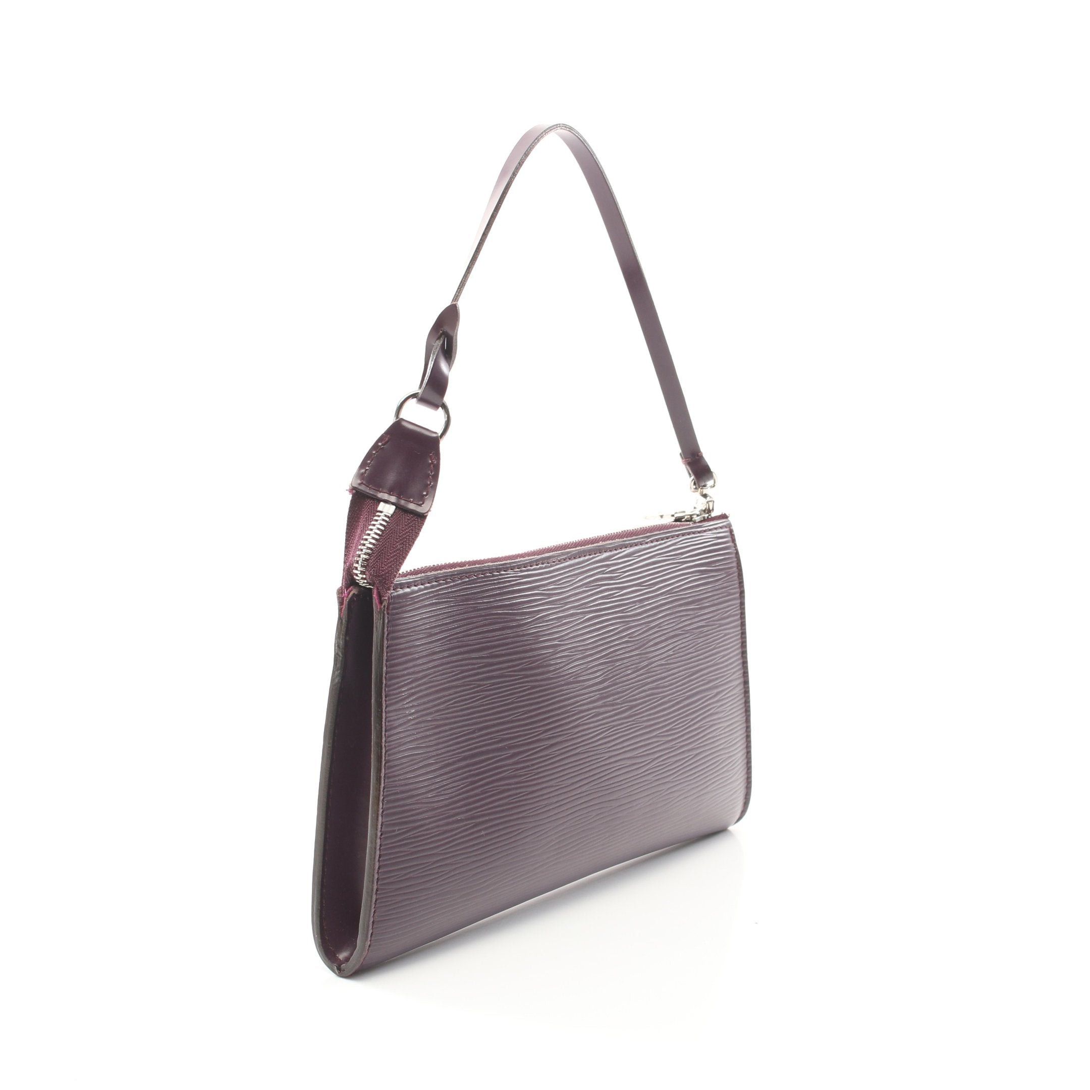 Louis Vuitton Louis Vuitton Pochette Accessoires Epi Cassis Handbag Leather Dark Purple Size ONE SIZE - 2 Thumbnail