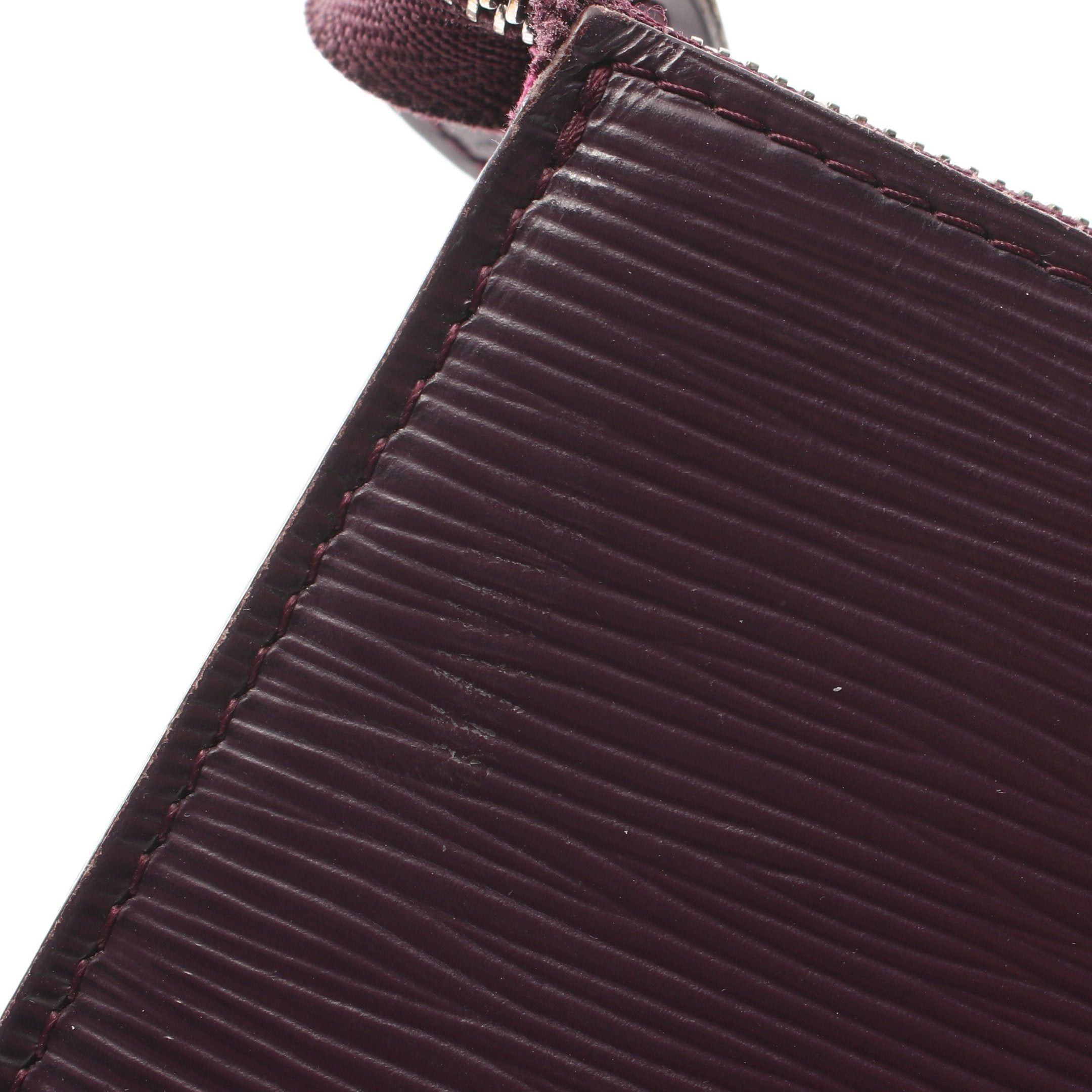 Louis Vuitton Louis Vuitton Pochette Accessoires Epi Cassis Handbag Leather Dark Purple Size ONE SIZE - 13 Thumbnail