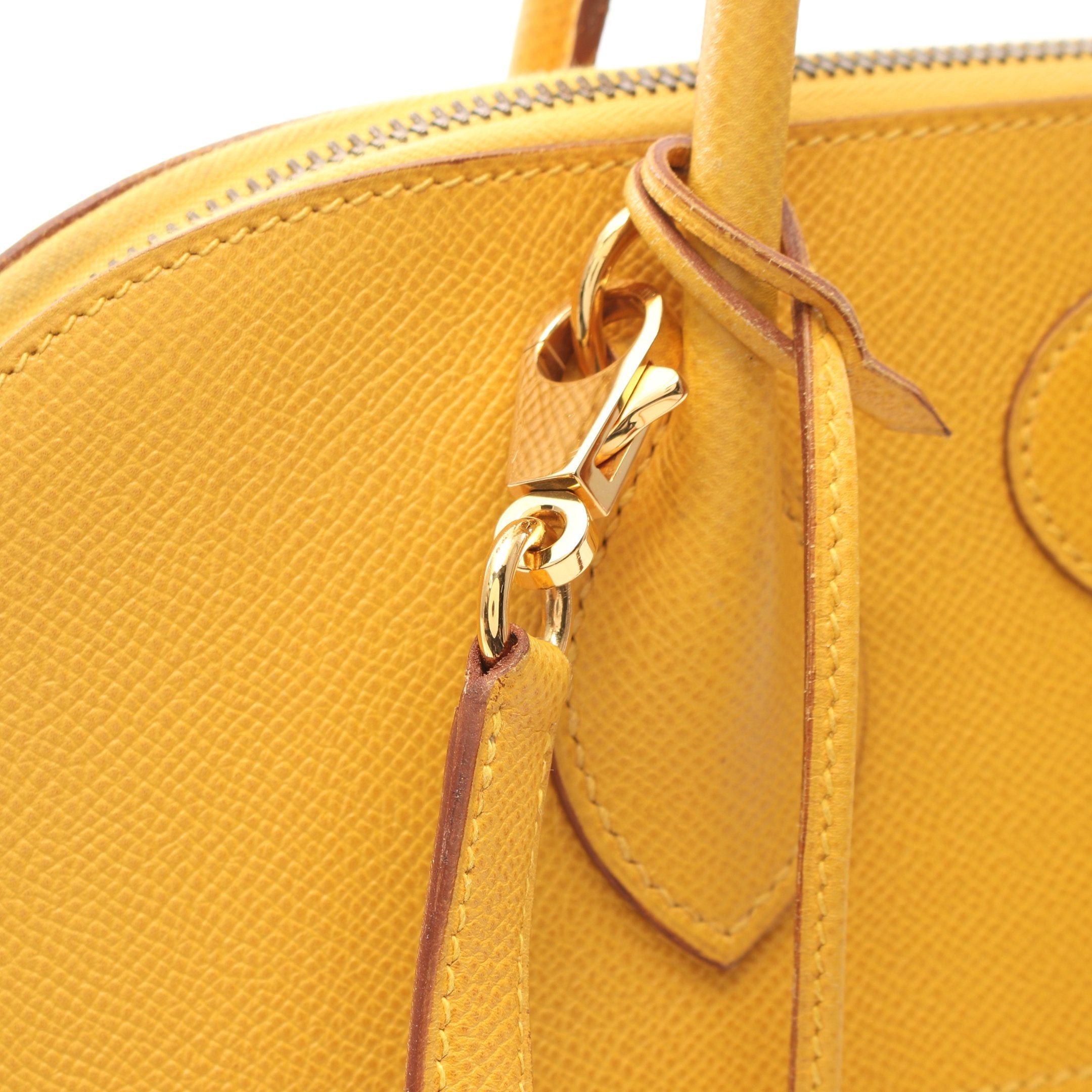 Hermes Hermes Bolide 35 Jaune Handbag Courchevel Yellow Gold Hardware ○ Z Stamp Size ONE SIZE - 12 Thumbnail