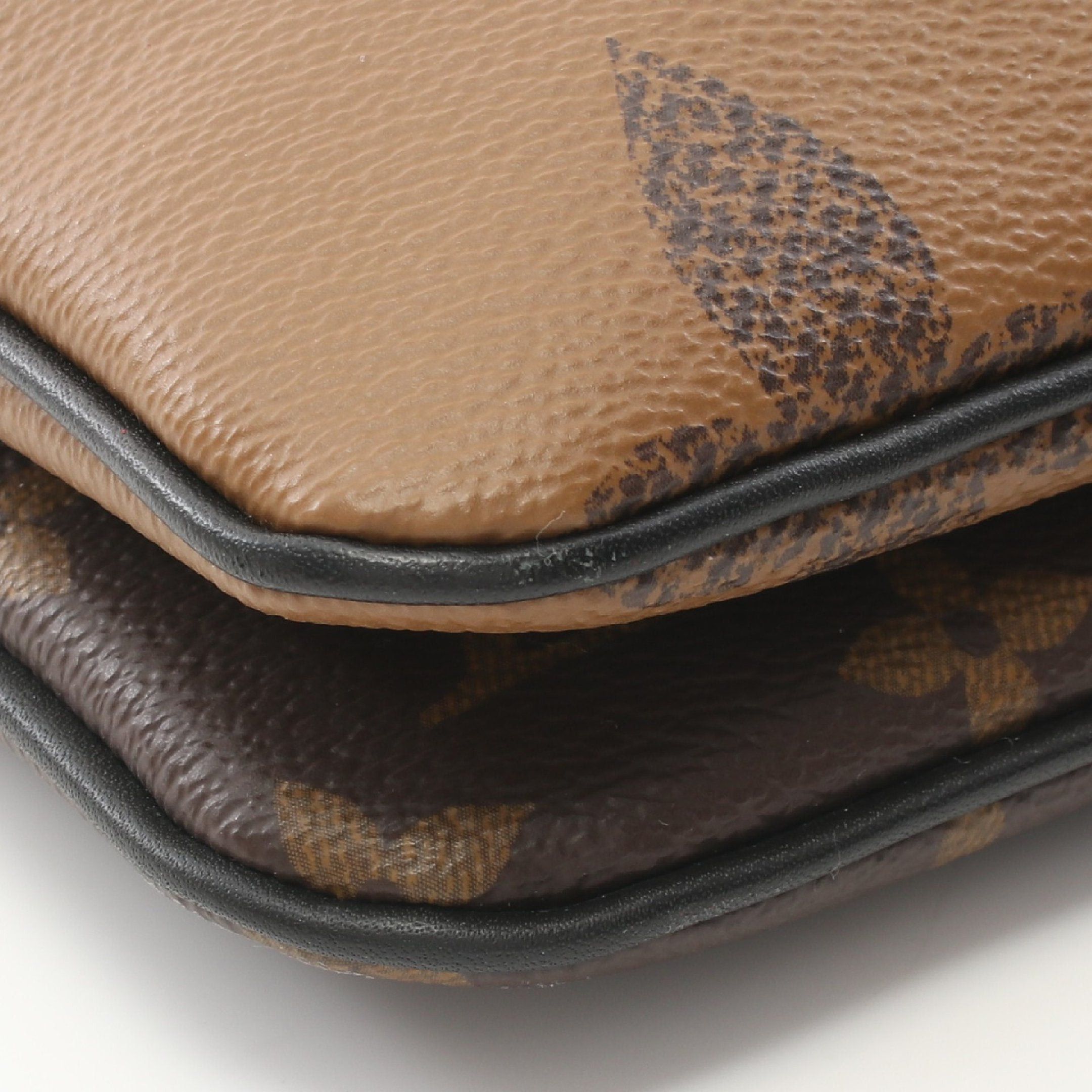 Louis Vuitton Louis Vuitton Pochette Double Zip Monogram Giant Reverse Shoulder Bag Leather Brown Beige Size ONE SIZE - 6 Thumbnail