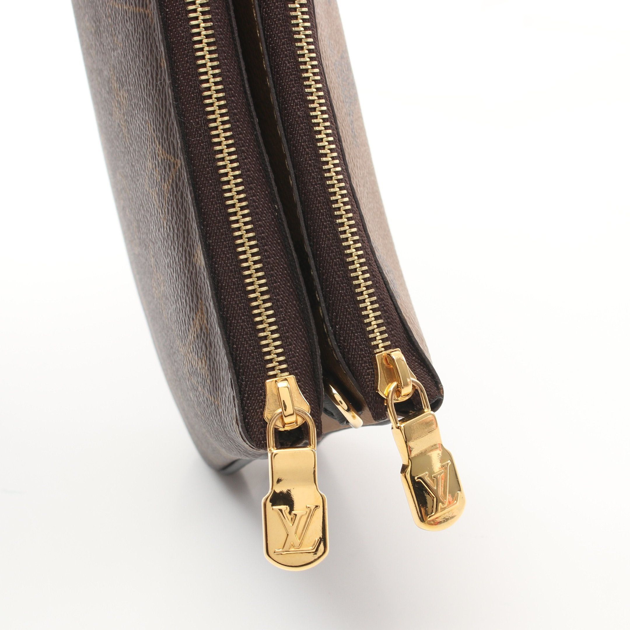 Louis Vuitton Louis Vuitton Pochette Double Zip Monogram Giant Reverse Shoulder Bag Leather Brown Beige Size ONE SIZE - 8 Thumbnail
