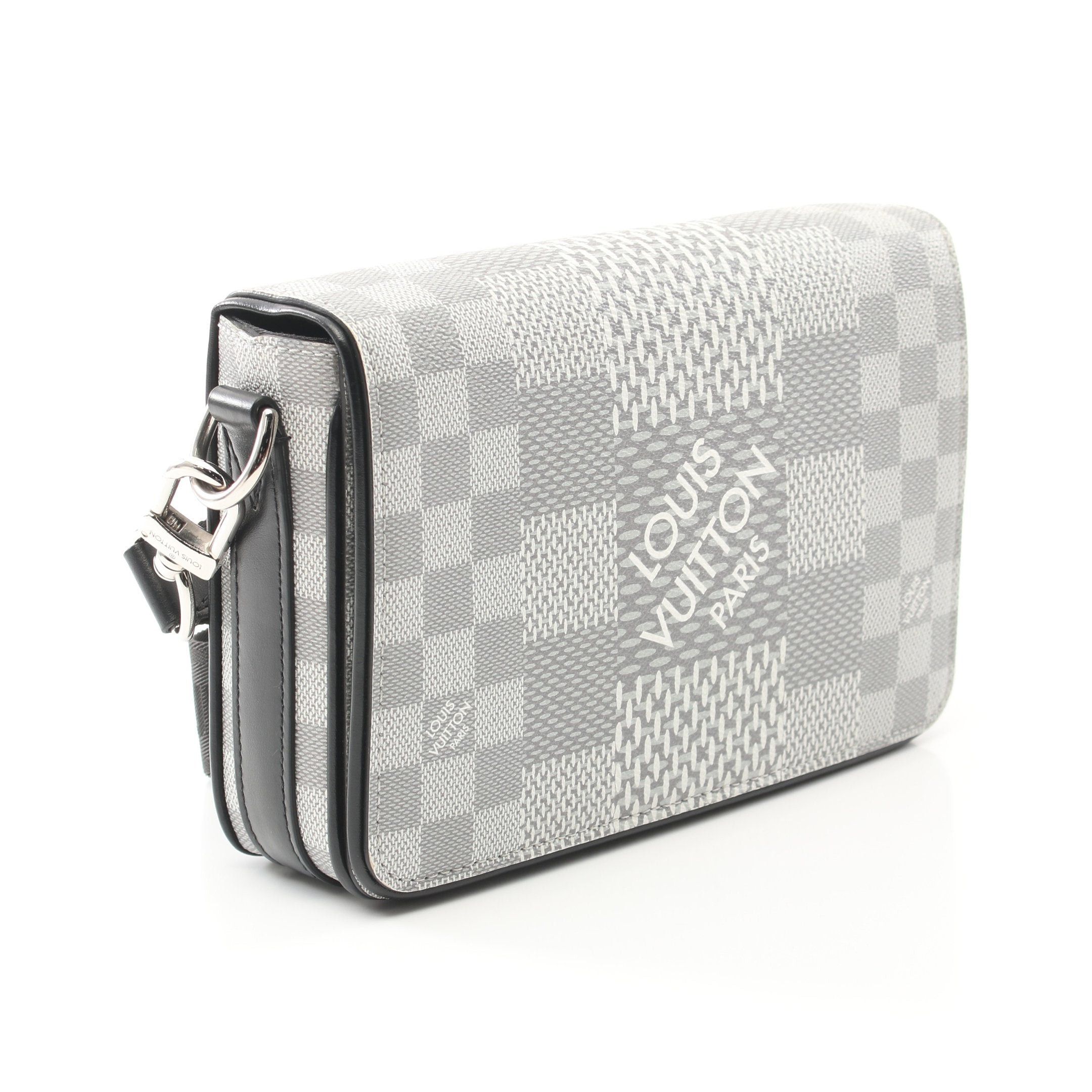 Louis Vuitton Louis Vuitton Studio Messenger Damier Graphite 3D Antarctica Shoulder Bag Leather Gray White Black Size ONE SIZE - 2 Thumbnail