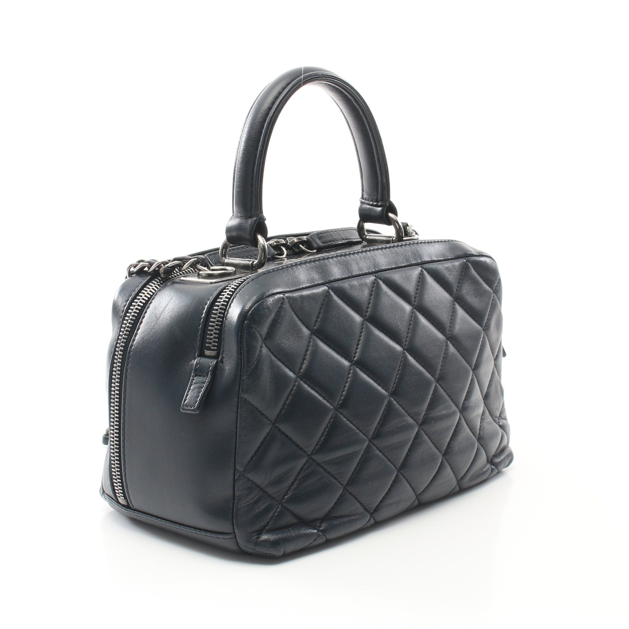 Chanel Chanel Trendy Cc Top Handle Chain Shoulder Bag Lambskin Dark Navy Antique Silver Hardware Size ONE SIZE - 2 Thumbnail