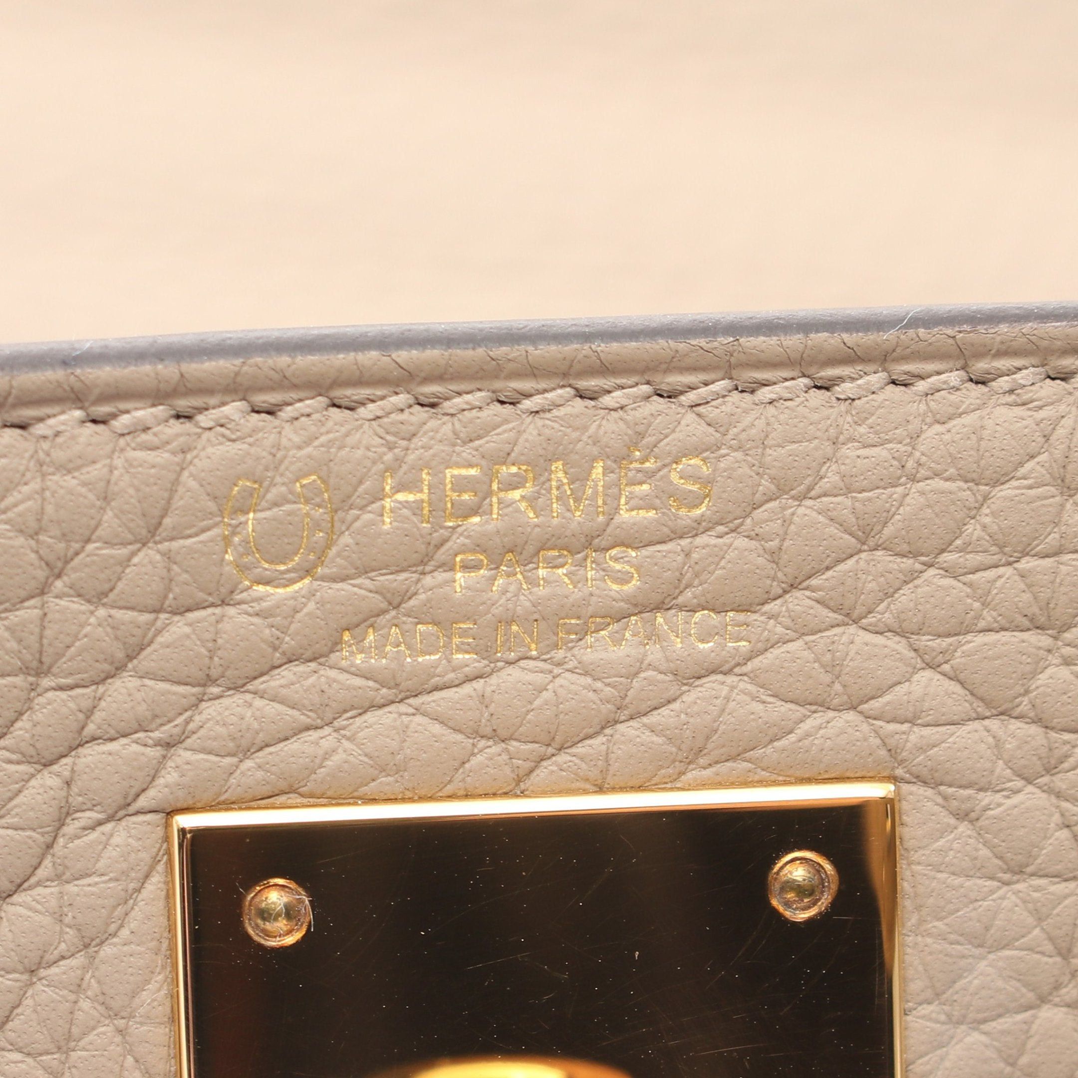 Hermes Hermes Kelly28 Trench Handbag Togo Gray Beige Gold Hardware Inner Stitch Personal Order Z Stamp Size ONE SIZE - 4 Thumbnail