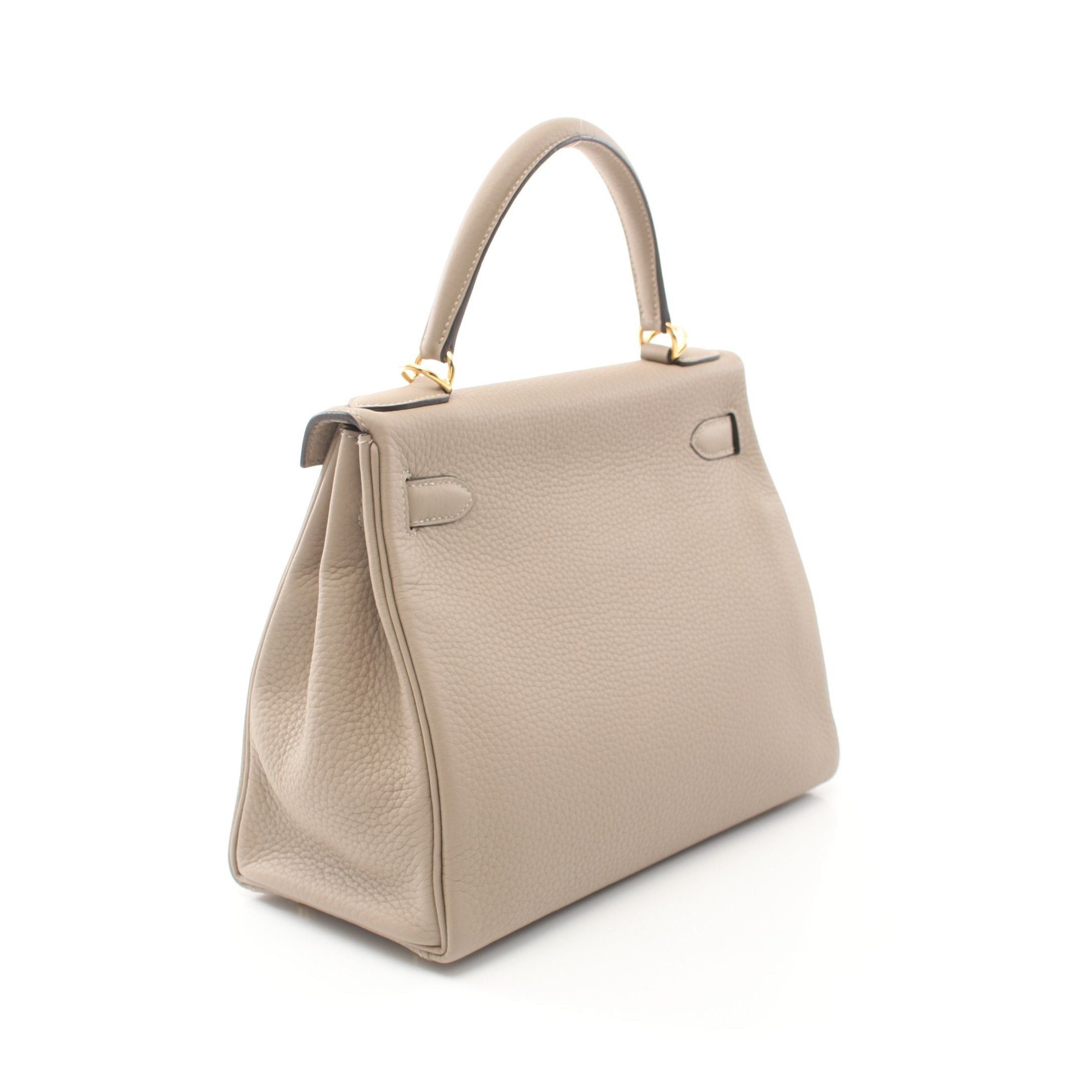Hermes Hermes Kelly28 Trench Handbag Togo Gray Beige Gold Hardware Inner Stitch Personal Order Z Stamp Size ONE SIZE - 2 Thumbnail