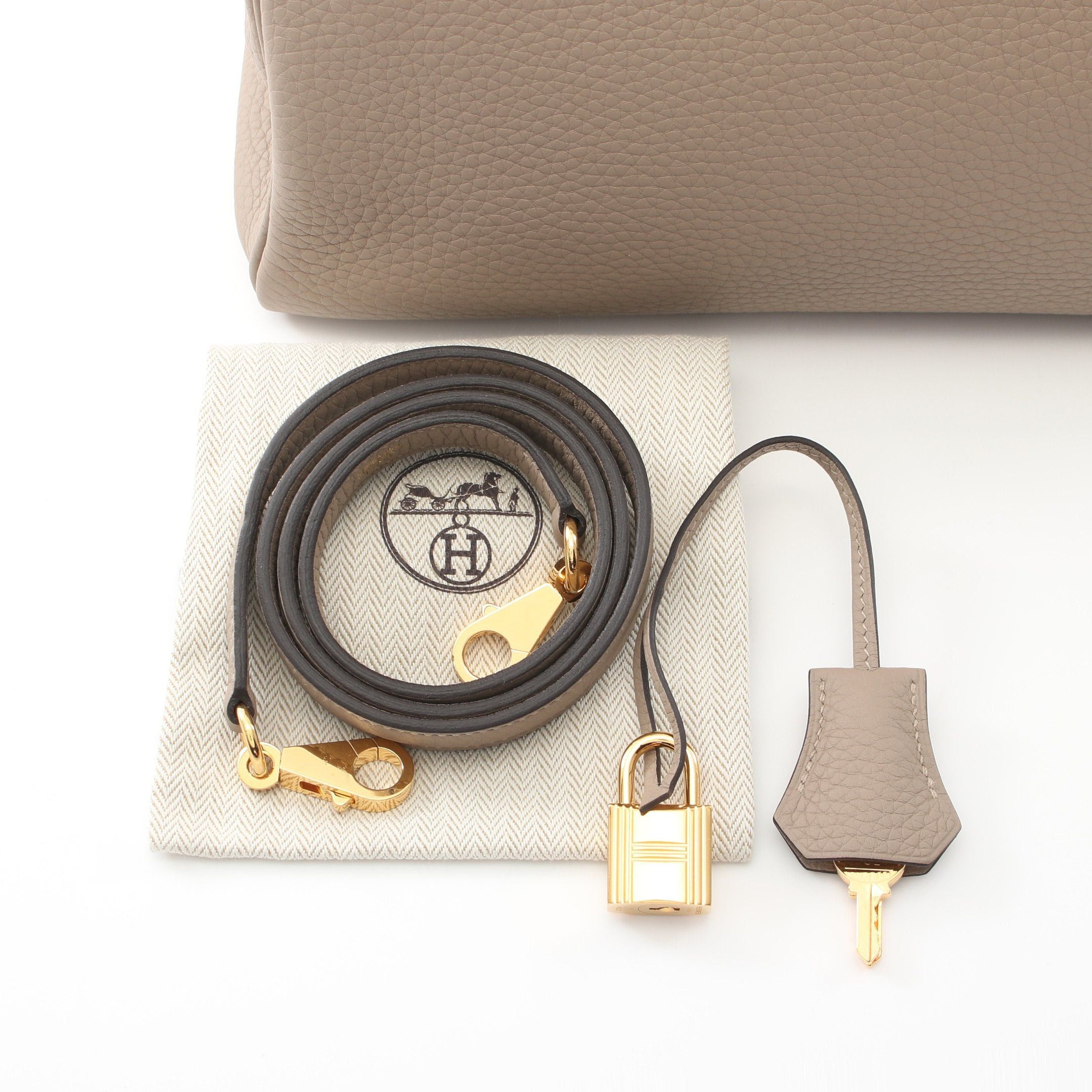 Hermes Hermes Kelly28 Trench Handbag Togo Gray Beige Gold Hardware Inner Stitch Personal Order Z Stamp Size ONE SIZE - 6 Thumbnail