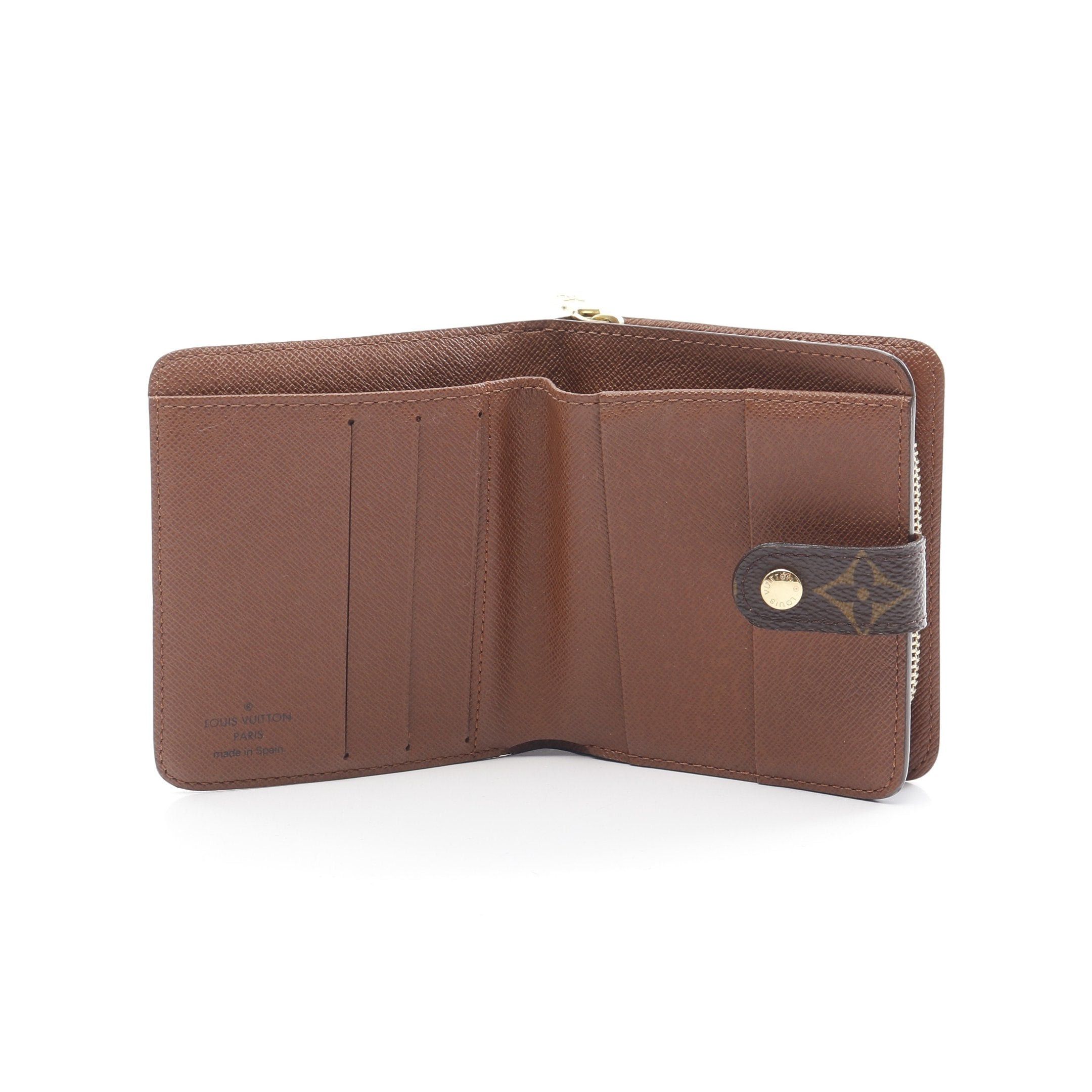 Louis Vuitton Louis Vuitton Compact Zip Monogram Bi-Fold Wallet Brown Size ONE SIZE - 3 Thumbnail
