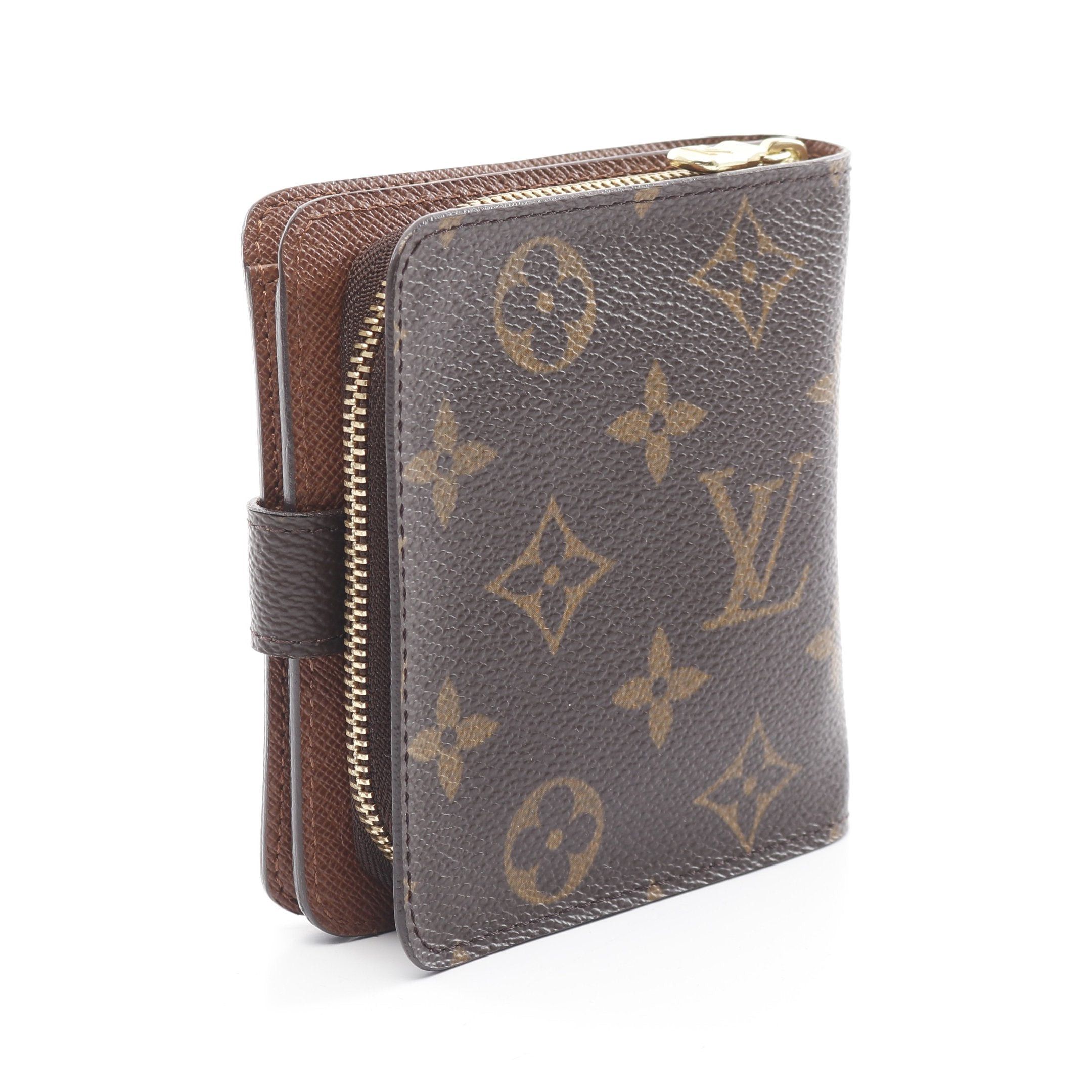 Louis Vuitton Louis Vuitton Compact Zip Monogram Bi-Fold Wallet Brown Size ONE SIZE - 2 Thumbnail