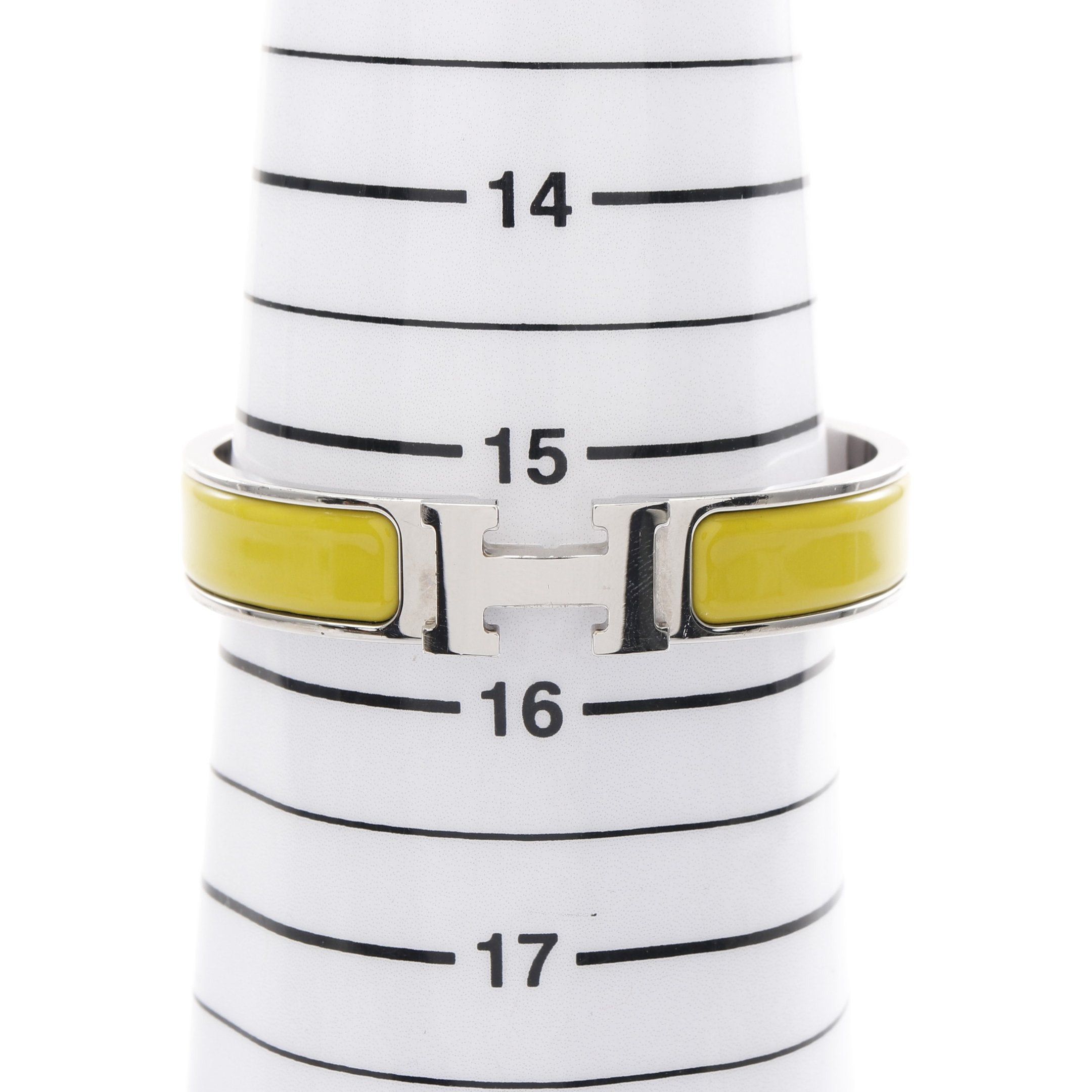 Hermes Hermes Click Crack Pm Bangle Enamel Silver Yellow Size ONE SIZE - 5 Thumbnail