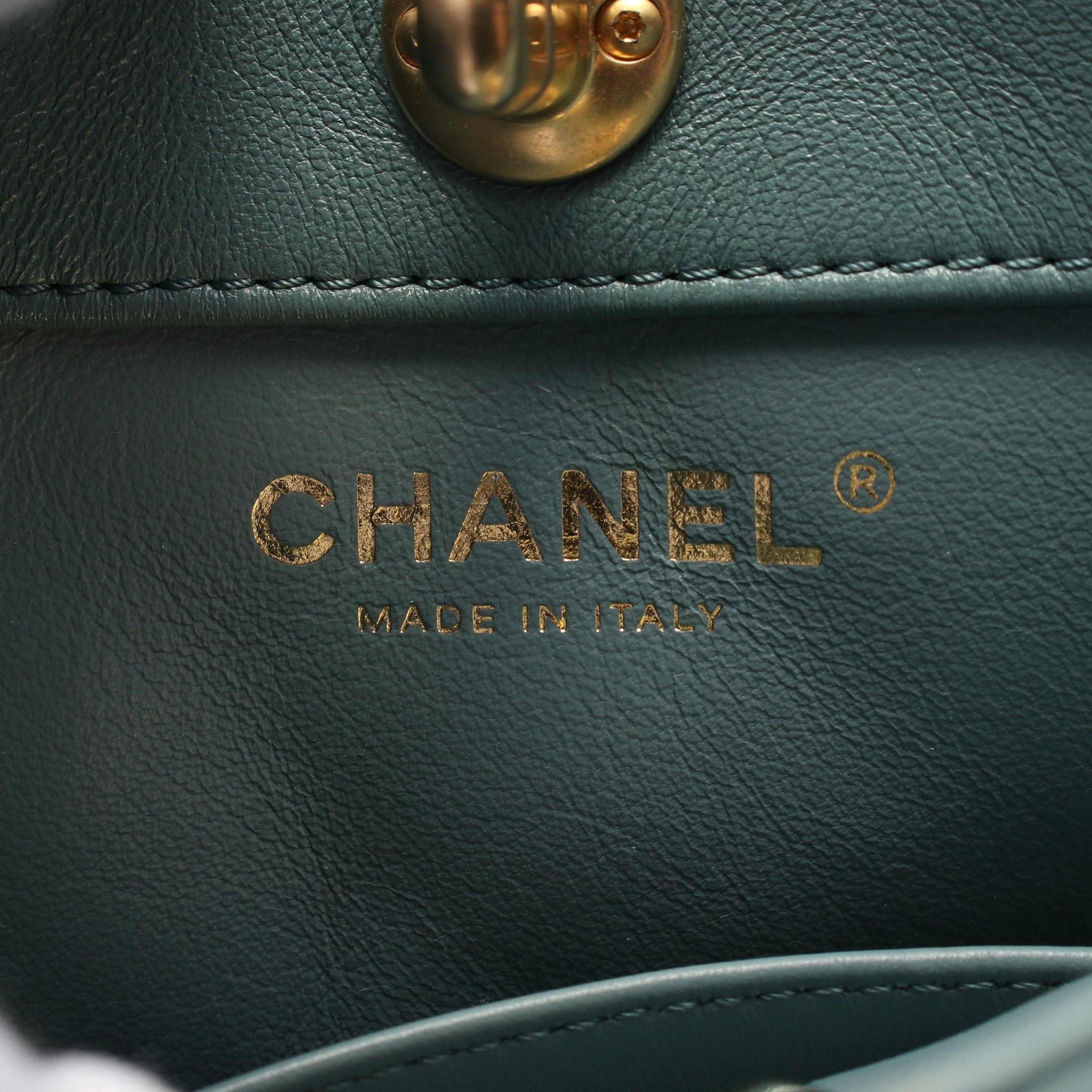 Chanel Chanel Matelasse Small Hobo Bag Chain Shoulder Leather Blue Green Gold Hardware Size ONE SIZE - 4 Thumbnail