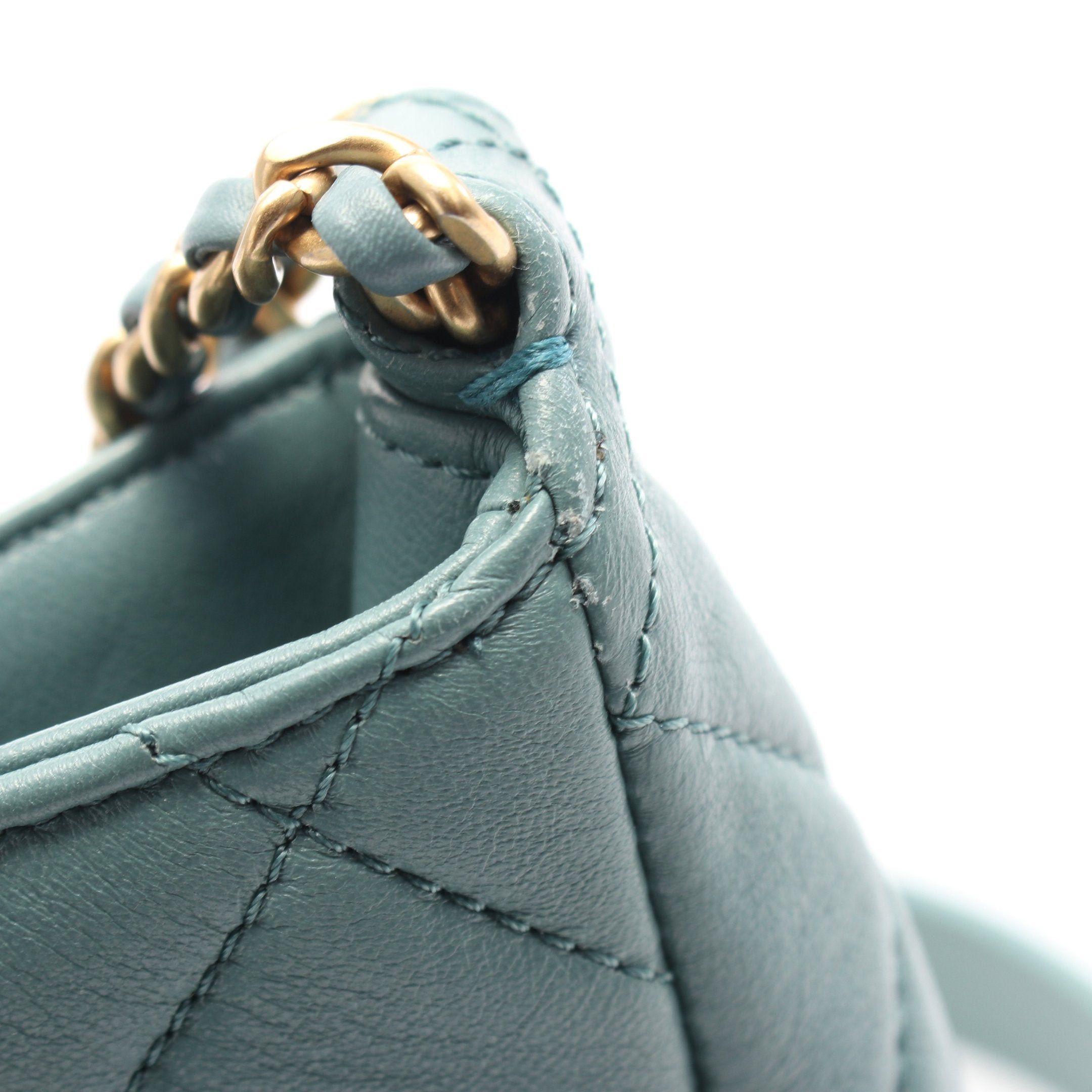 Chanel Chanel Matelasse Small Hobo Bag Chain Shoulder Leather Blue Green Gold Hardware Size ONE SIZE - 7 Thumbnail