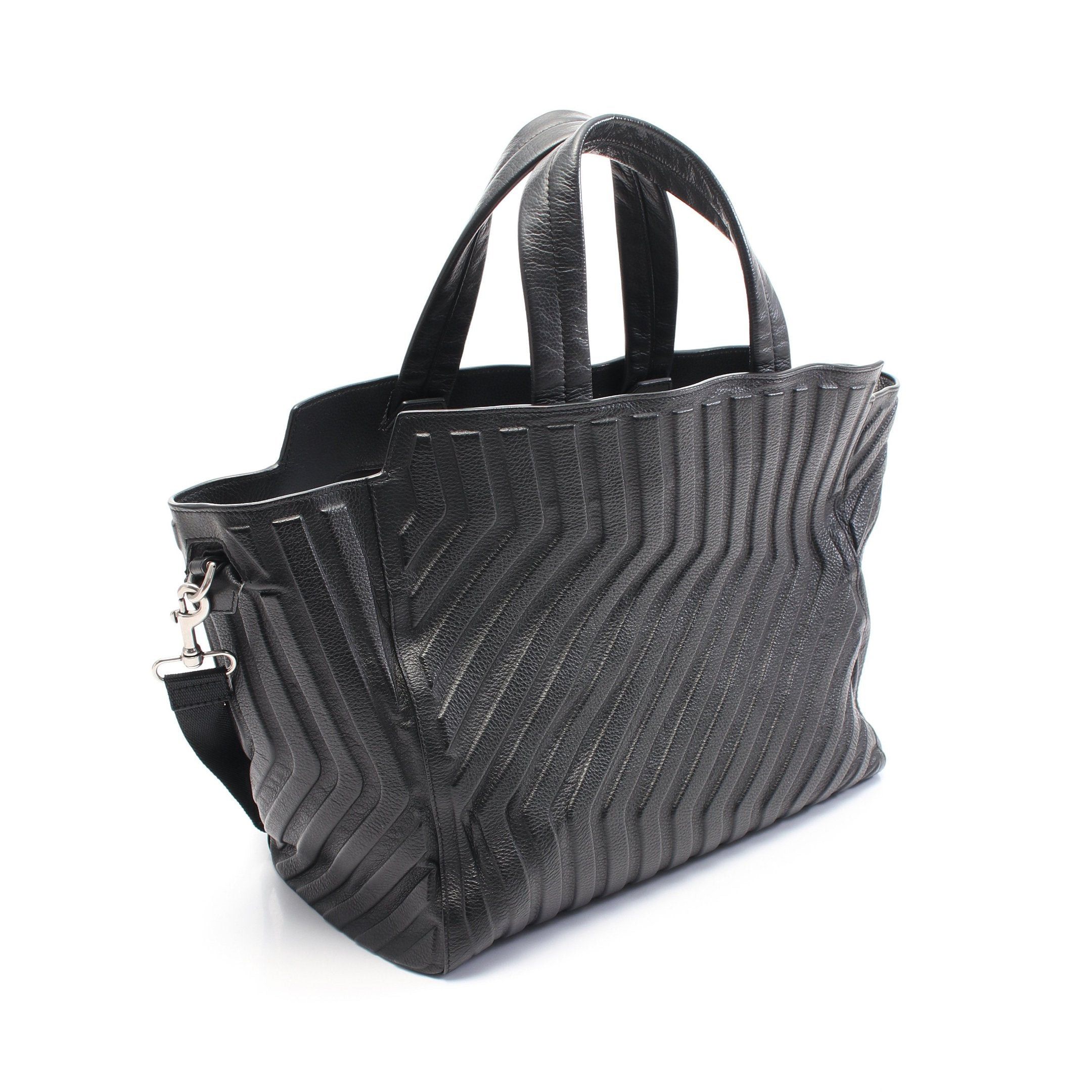 Balenciaga Balenciaga Car East-West Handbag Tote Bag Leather Black Size ONE SIZE - 2 Thumbnail
