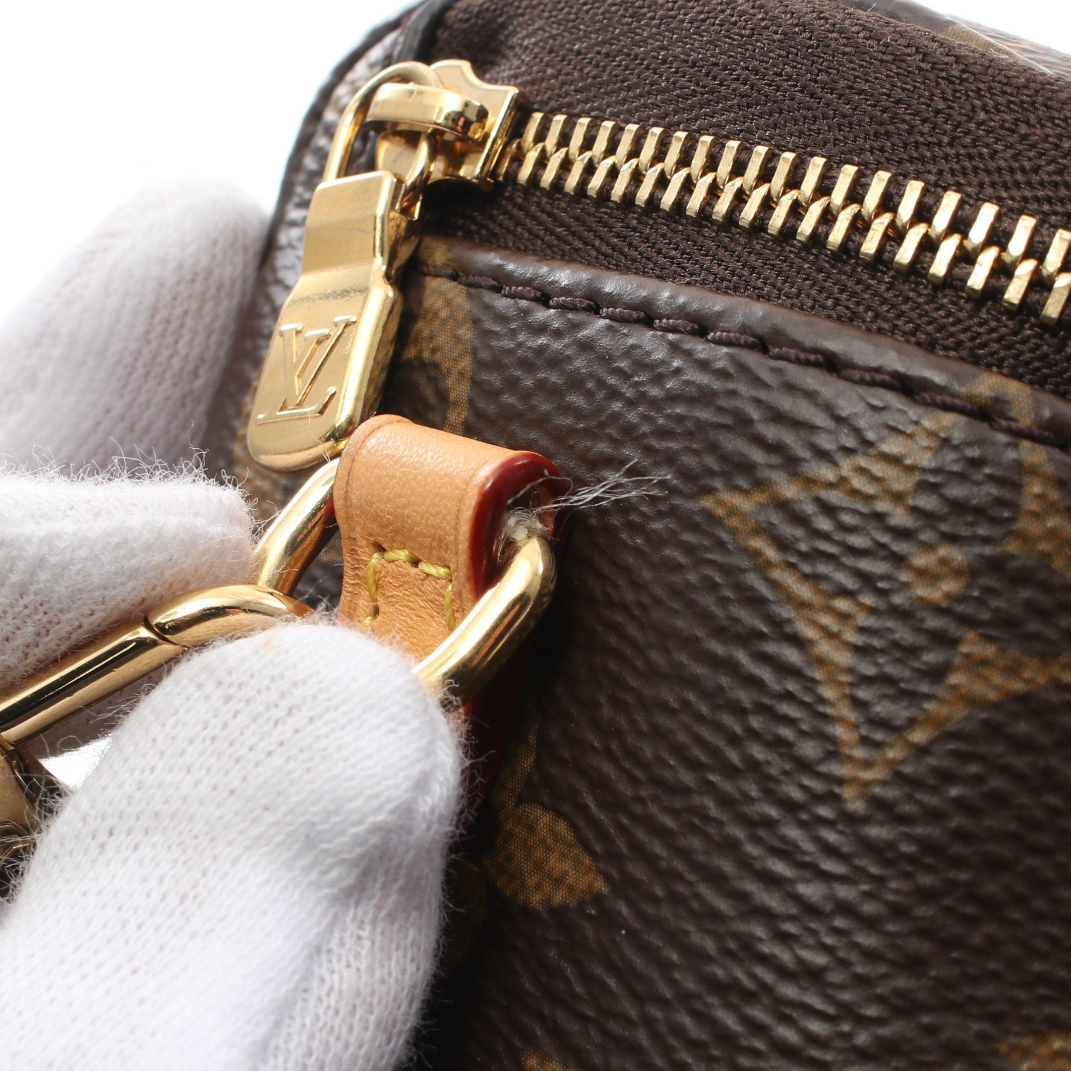 Louis Vuitton Louis Vuitton Mini Bum Bag Monogram Chain Handbag Leather Brown Size ONE SIZE - 7 Thumbnail