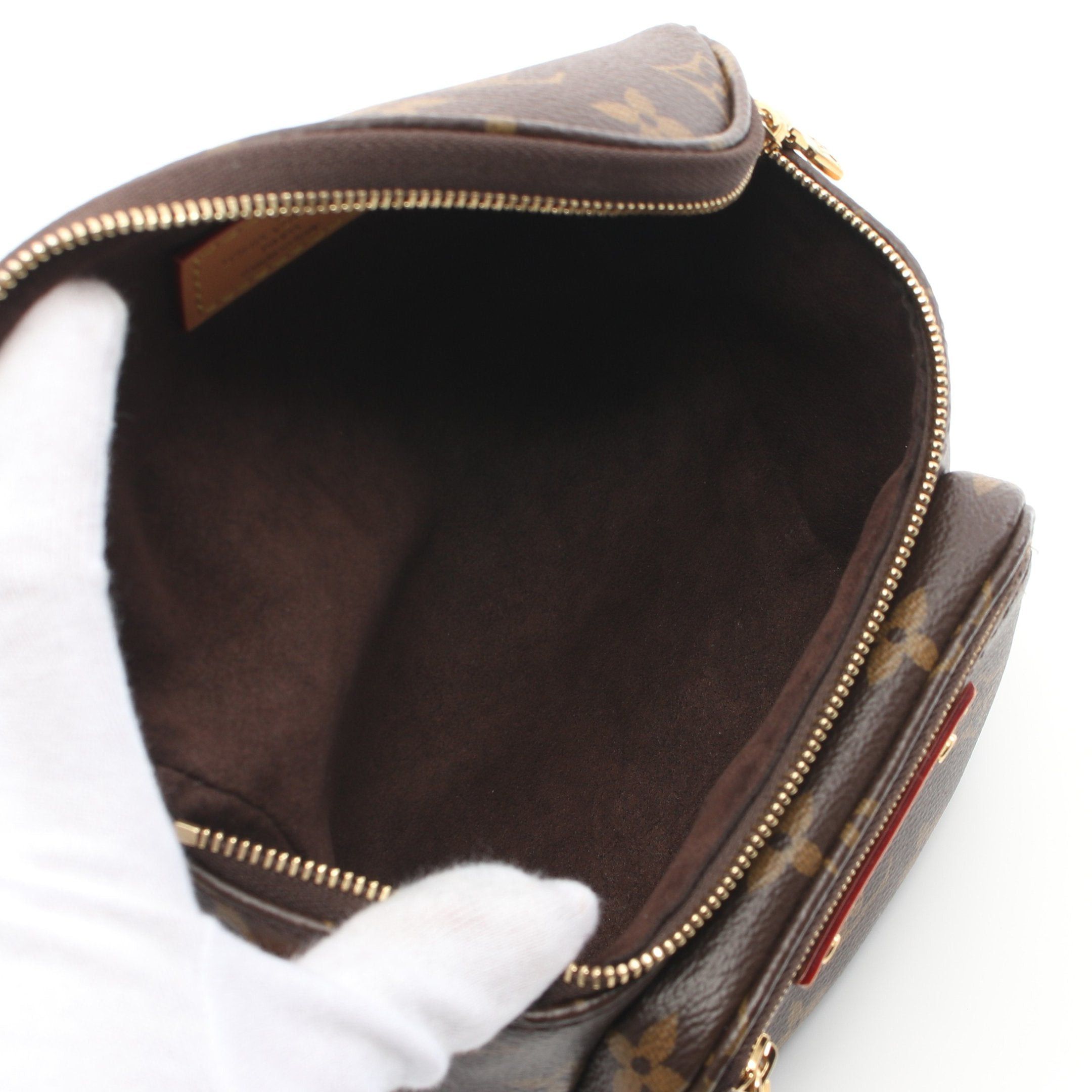 Louis Vuitton Louis Vuitton Mini Bum Bag Monogram Chain Handbag Leather Brown Size ONE SIZE - 3 Thumbnail