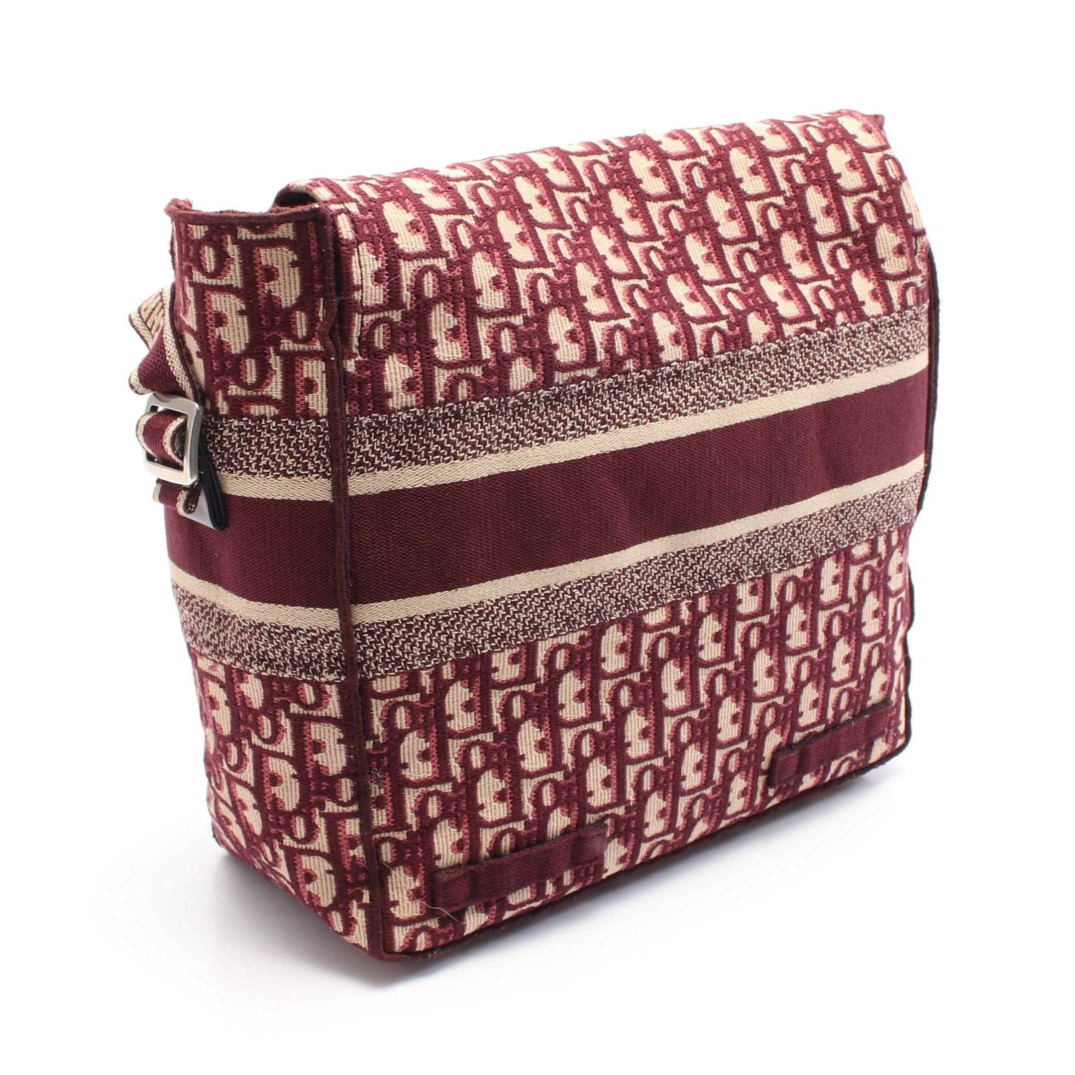 Dior Dior Dior Camp Oblique Shoulder Bag Canvas Bordeaux Beige Size ONE SIZE - 2 Thumbnail