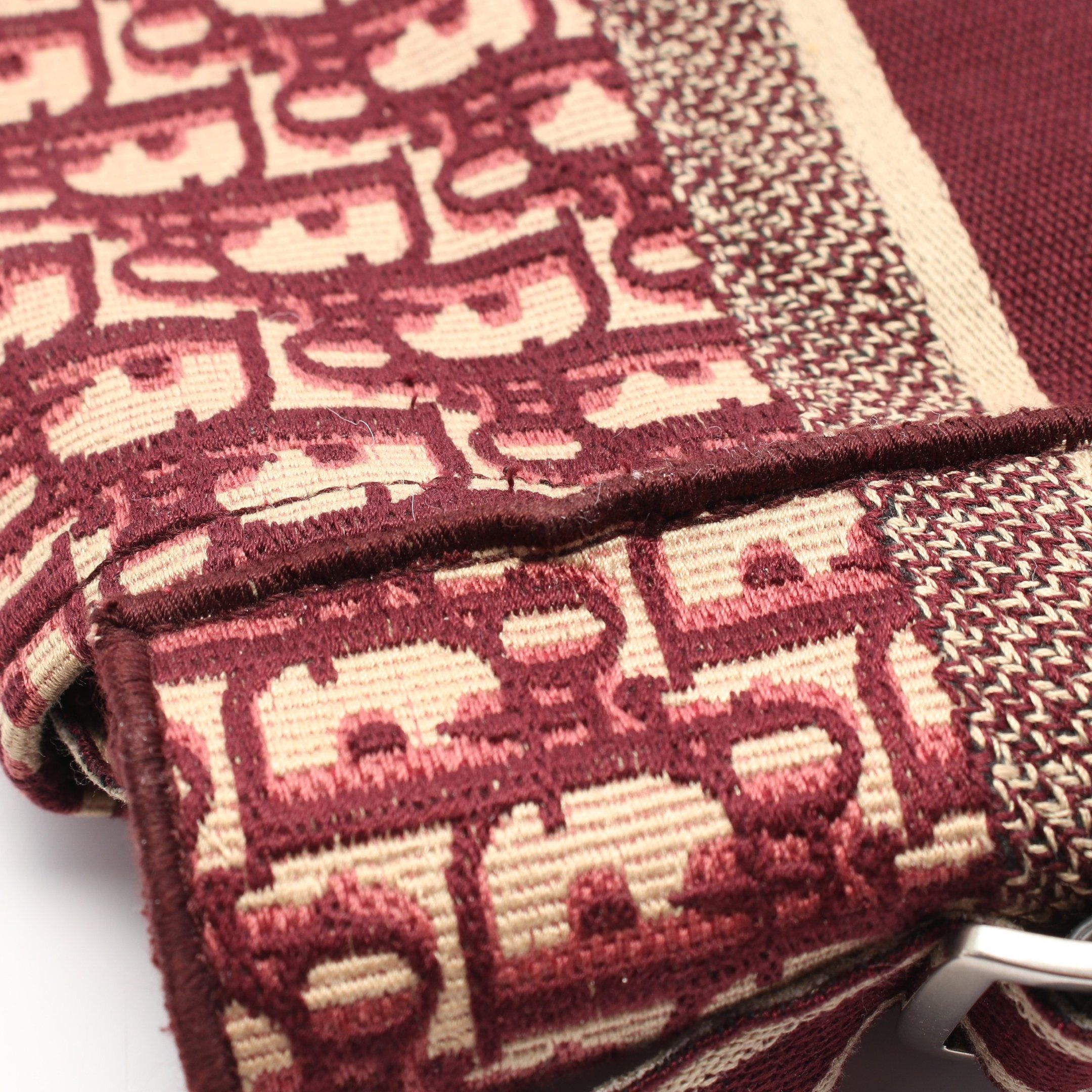 Dior Dior Dior Camp Oblique Shoulder Bag Canvas Bordeaux Beige Size ONE SIZE - 8 Thumbnail