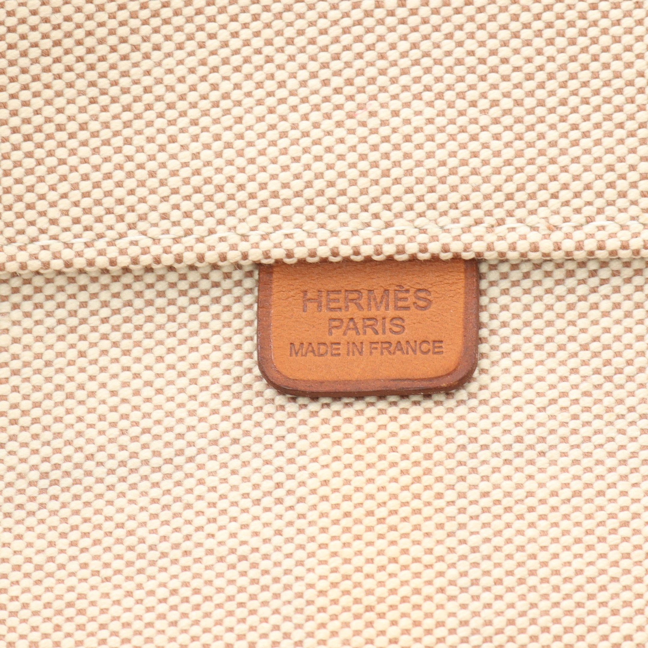 Hermes Hermes Steeple Large Handbag Tote Bag Toile Ash Straw Veau Barenia Beige Multicolor Stamp Size ONE SIZE - 4 Thumbnail