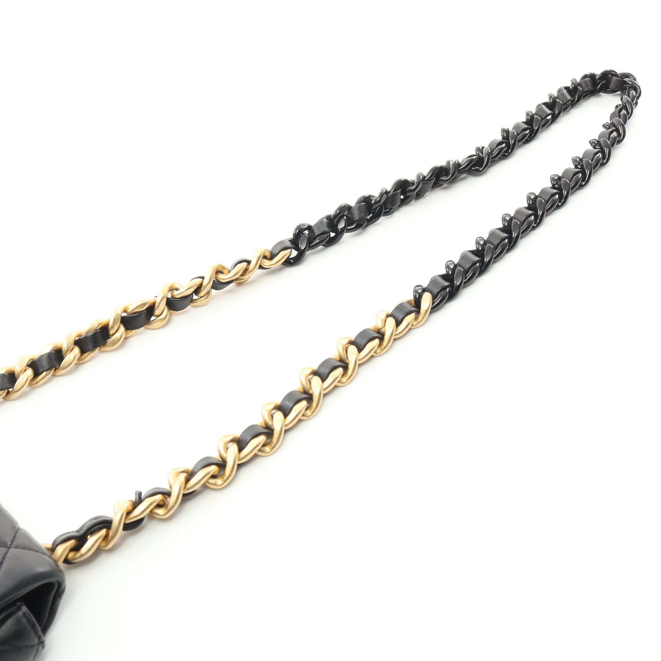 Chanel Chanel Mini Matelasse Chain Shoulder Bag Leather Black Combination Metal Fittings Size ONE SIZE - 8 Thumbnail