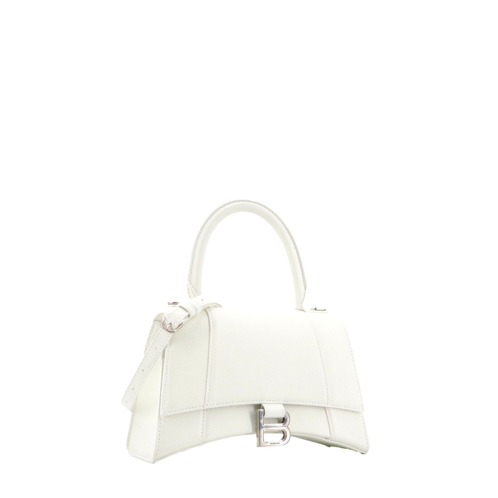 Balenciaga BALENCIAGA - Hourglass Balenciaga Small Size shoulder bag in white grained leather Size ONE SIZE - 2 Thumbnail