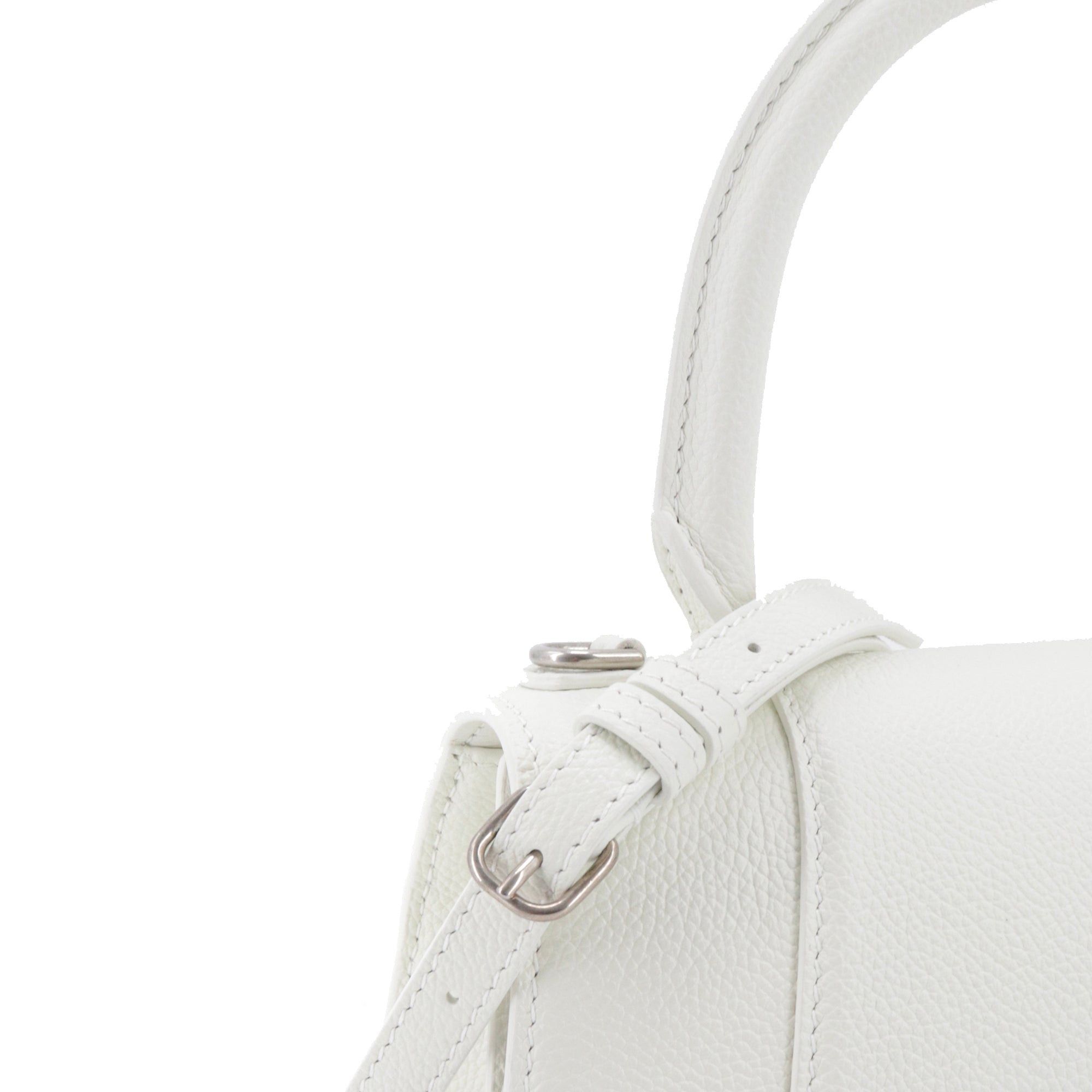 Balenciaga BALENCIAGA - Hourglass Balenciaga Small Size shoulder bag in white grained leather Size ONE SIZE - 5 Thumbnail