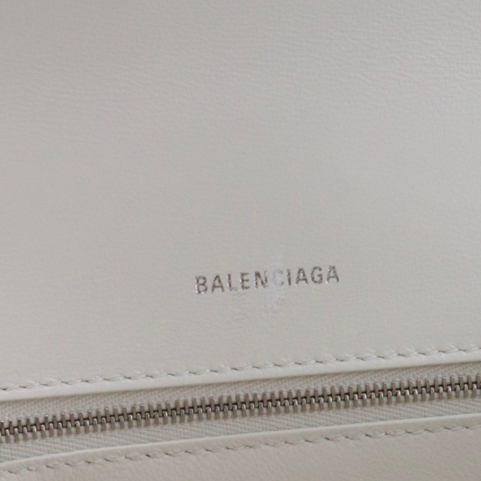 Balenciaga BALENCIAGA - Hourglass Balenciaga Small Size shoulder bag in white grained leather Size ONE SIZE - 8 Thumbnail