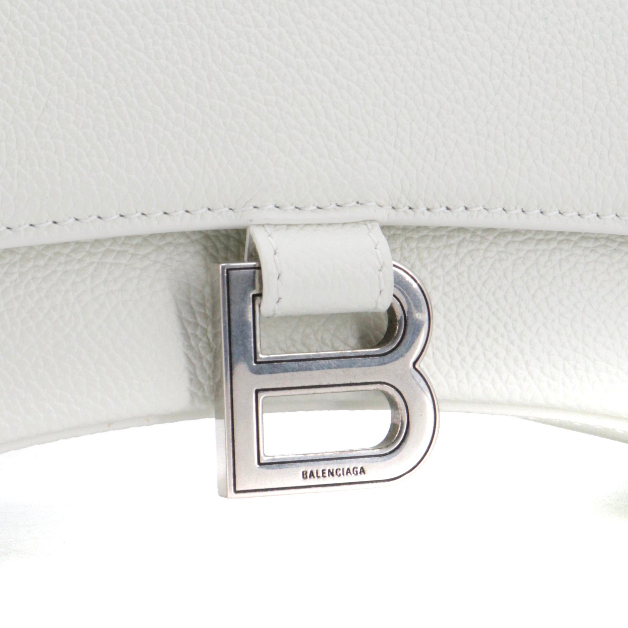 Balenciaga BALENCIAGA - Hourglass Balenciaga Small Size shoulder bag in white grained leather Size ONE SIZE - 6 Thumbnail