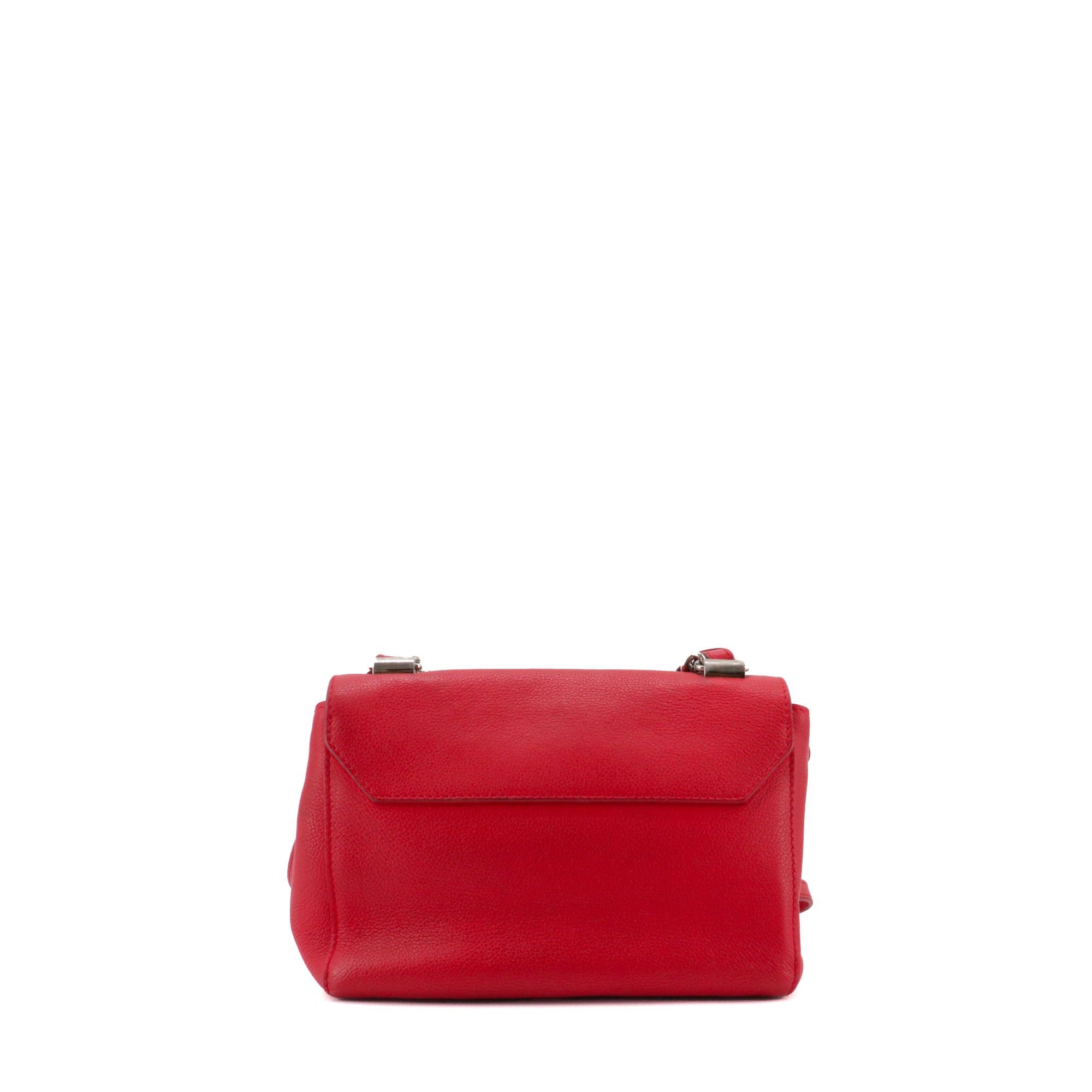 Louis Vuitton LOUIS VUITTON - Louis Vuitton Lockme BB handbag in red grained leather Size ONE SIZE - 3 Thumbnail