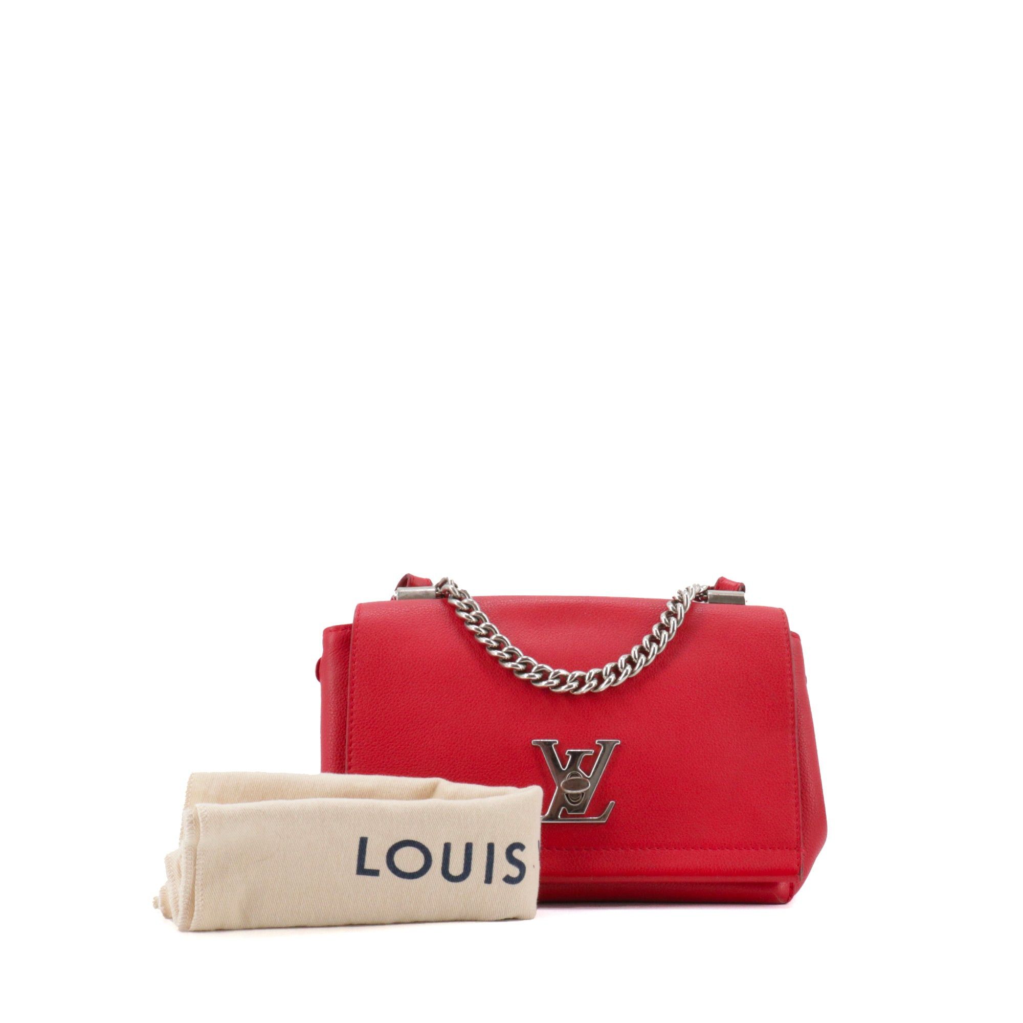 Louis Vuitton LOUIS VUITTON - Louis Vuitton Lockme BB handbag in red grained leather Size ONE SIZE - 12 Thumbnail