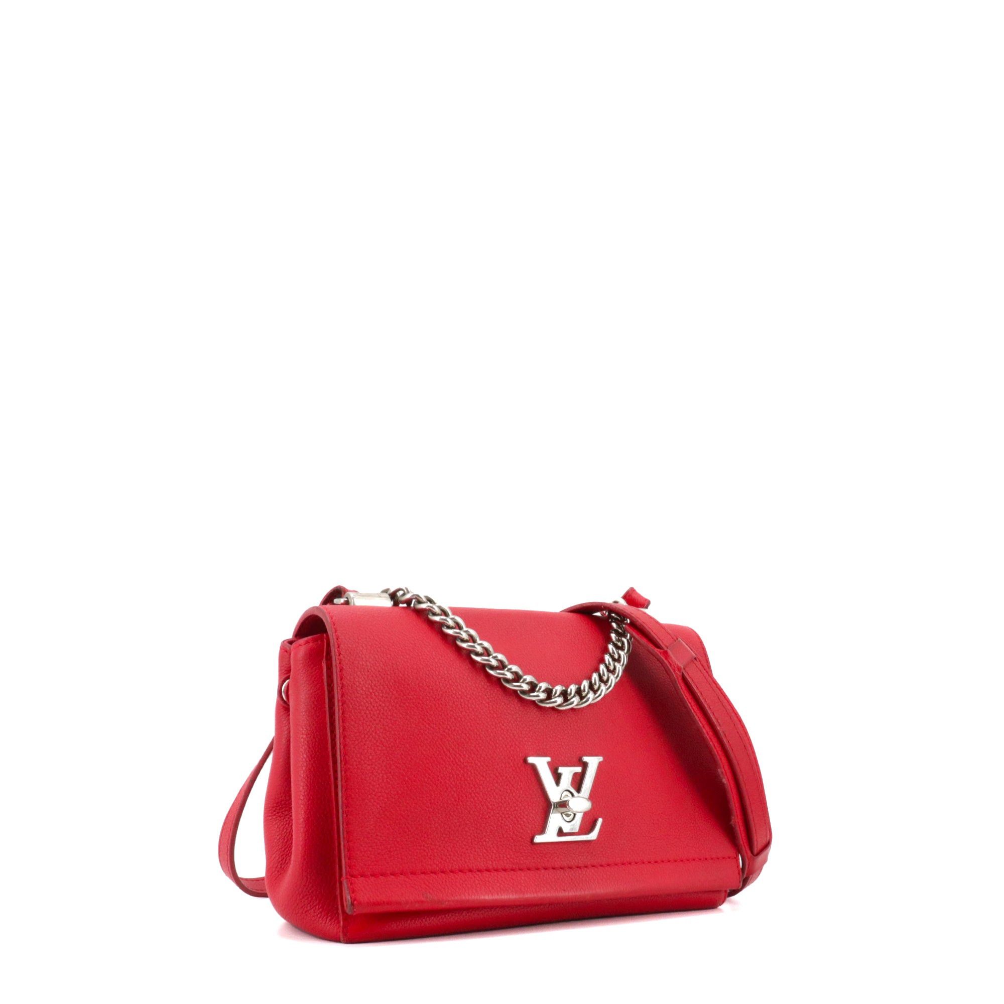 Louis Vuitton LOUIS VUITTON - Louis Vuitton Lockme BB handbag in red grained leather Size ONE SIZE - 2 Thumbnail