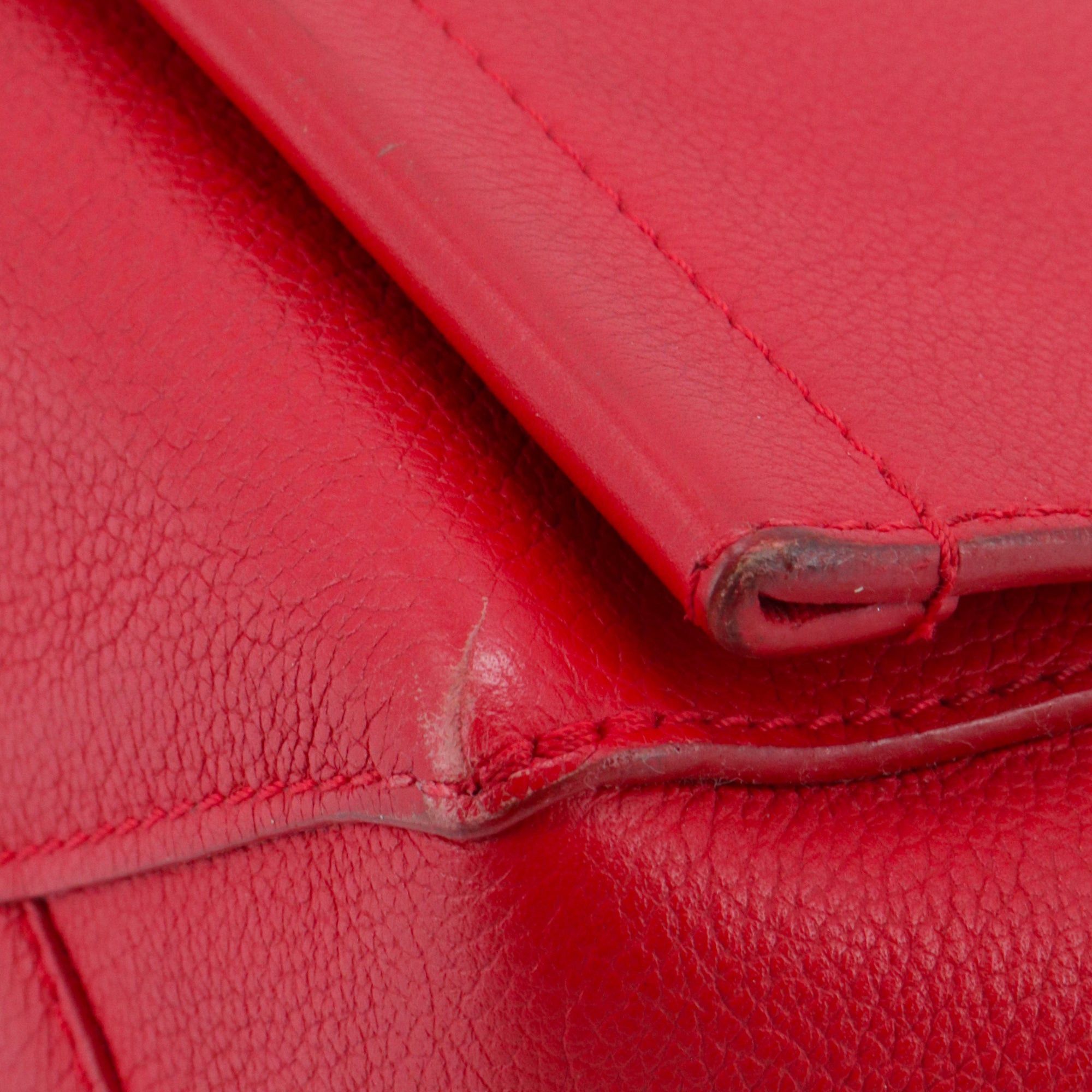 Louis Vuitton LOUIS VUITTON - Louis Vuitton Lockme BB handbag in red grained leather Size ONE SIZE - 8 Thumbnail