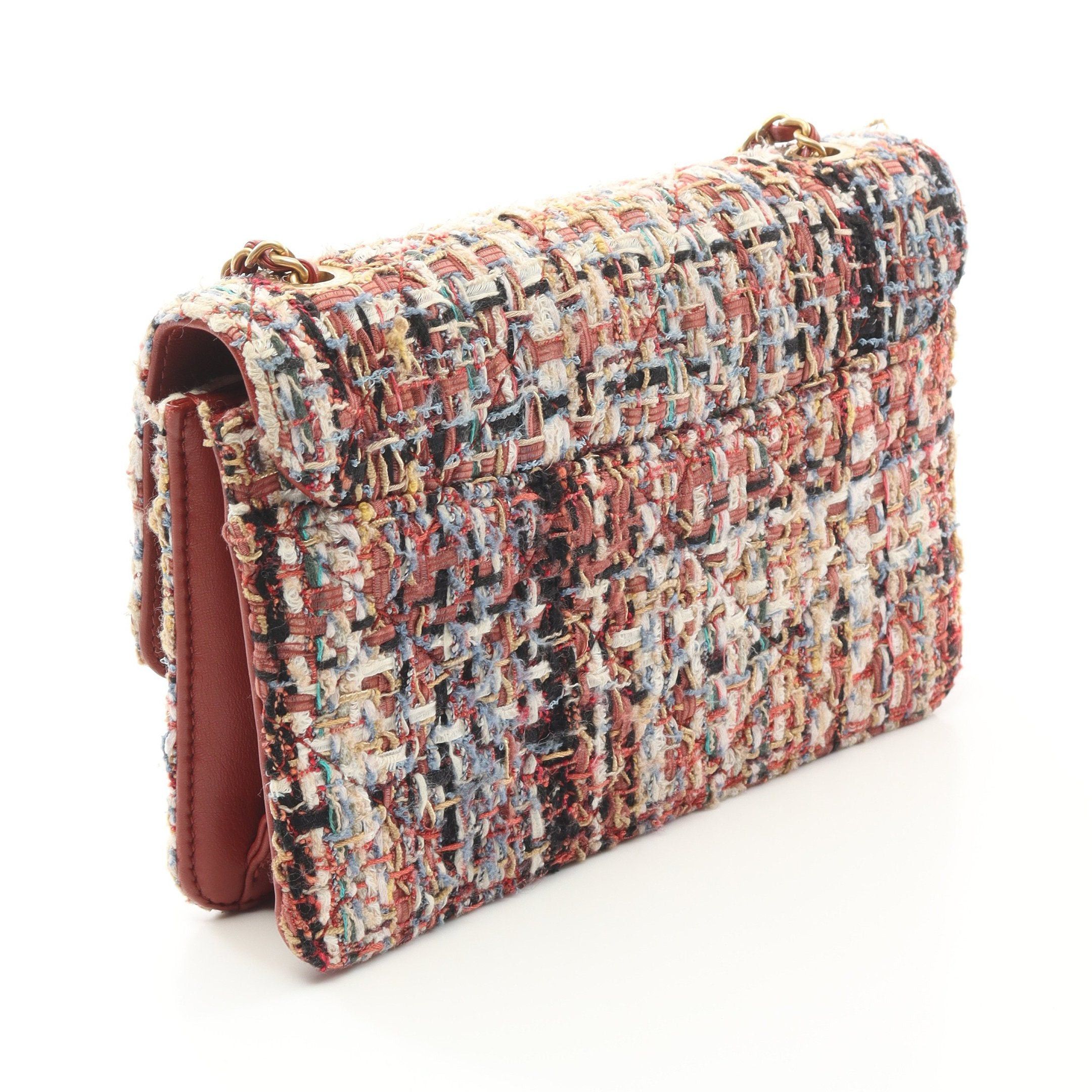 Chanel Chanel Coco Mark Chain Shoulder Bag Tweed Leather Brown Multicolor Gold Hardware Size ONE SIZE - 2 Thumbnail