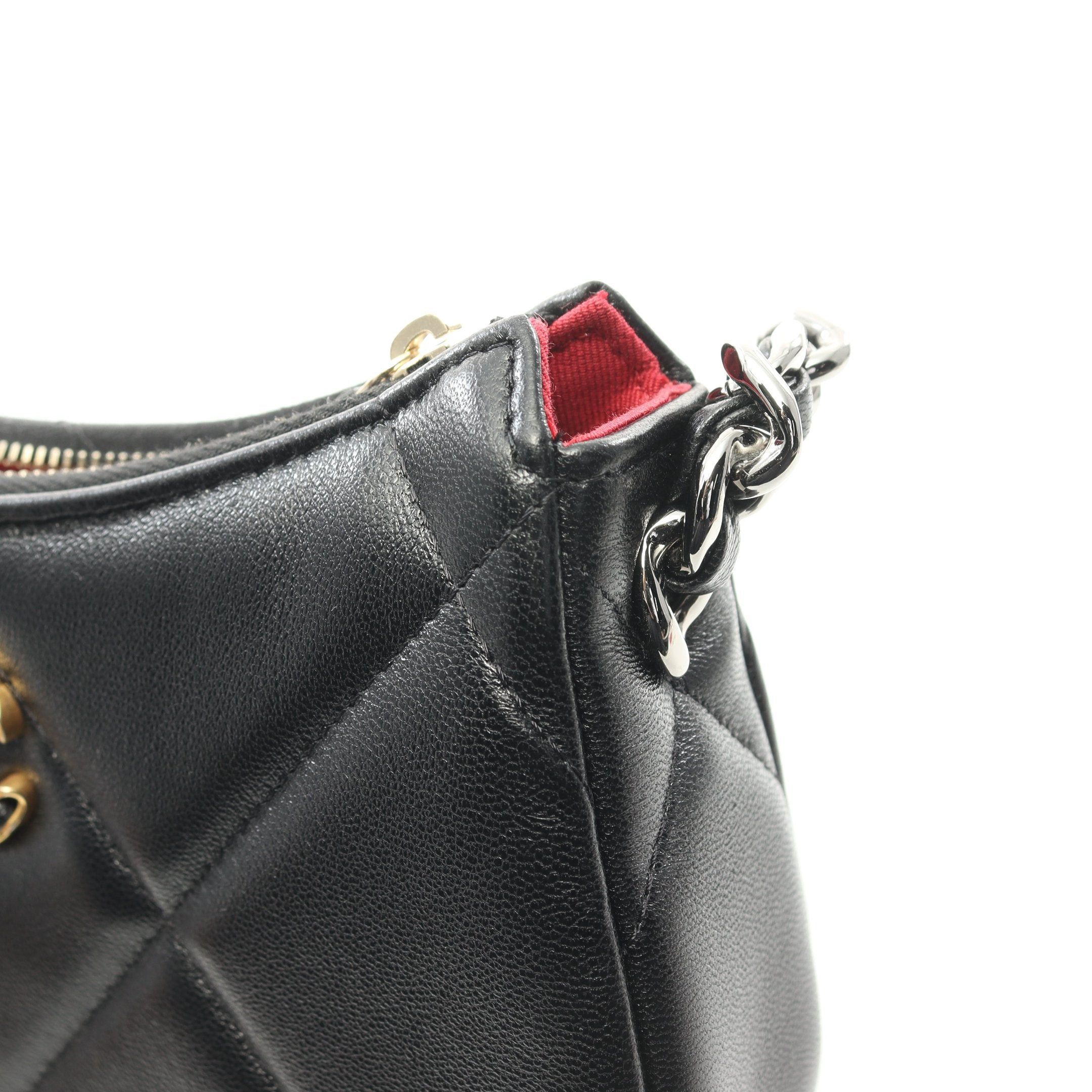 Chanel Chanel Chanel 19 Matelasse Small Hobo Chain Shoulder Bag Lambskin Black Combination Metal Fittings Size ONE SIZE - 7 Thumbnail