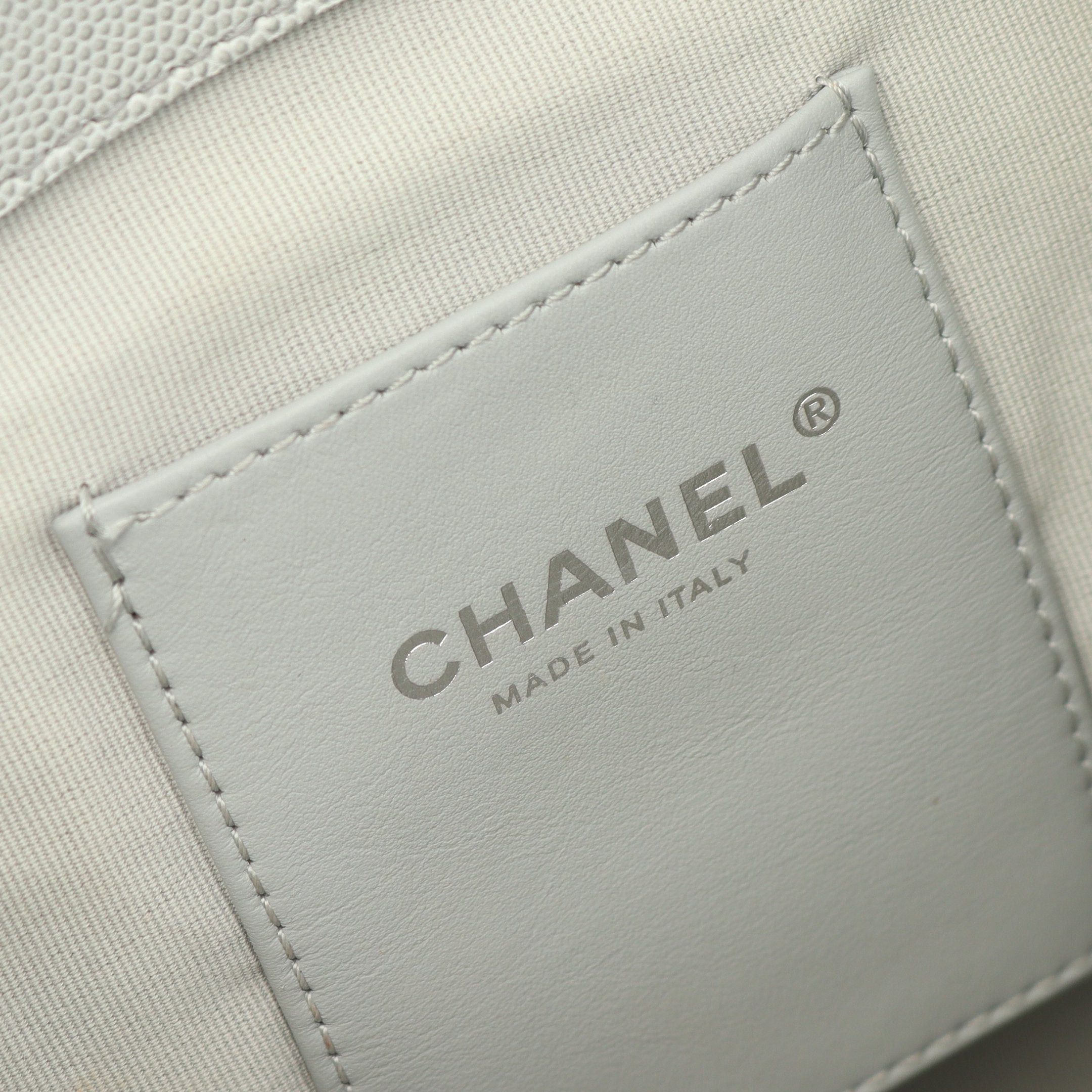 Chanel Chanel Matelasse Backpack Rucksack Caviar Skin Gray Silver Hardware Size ONE SIZE - 4 Thumbnail