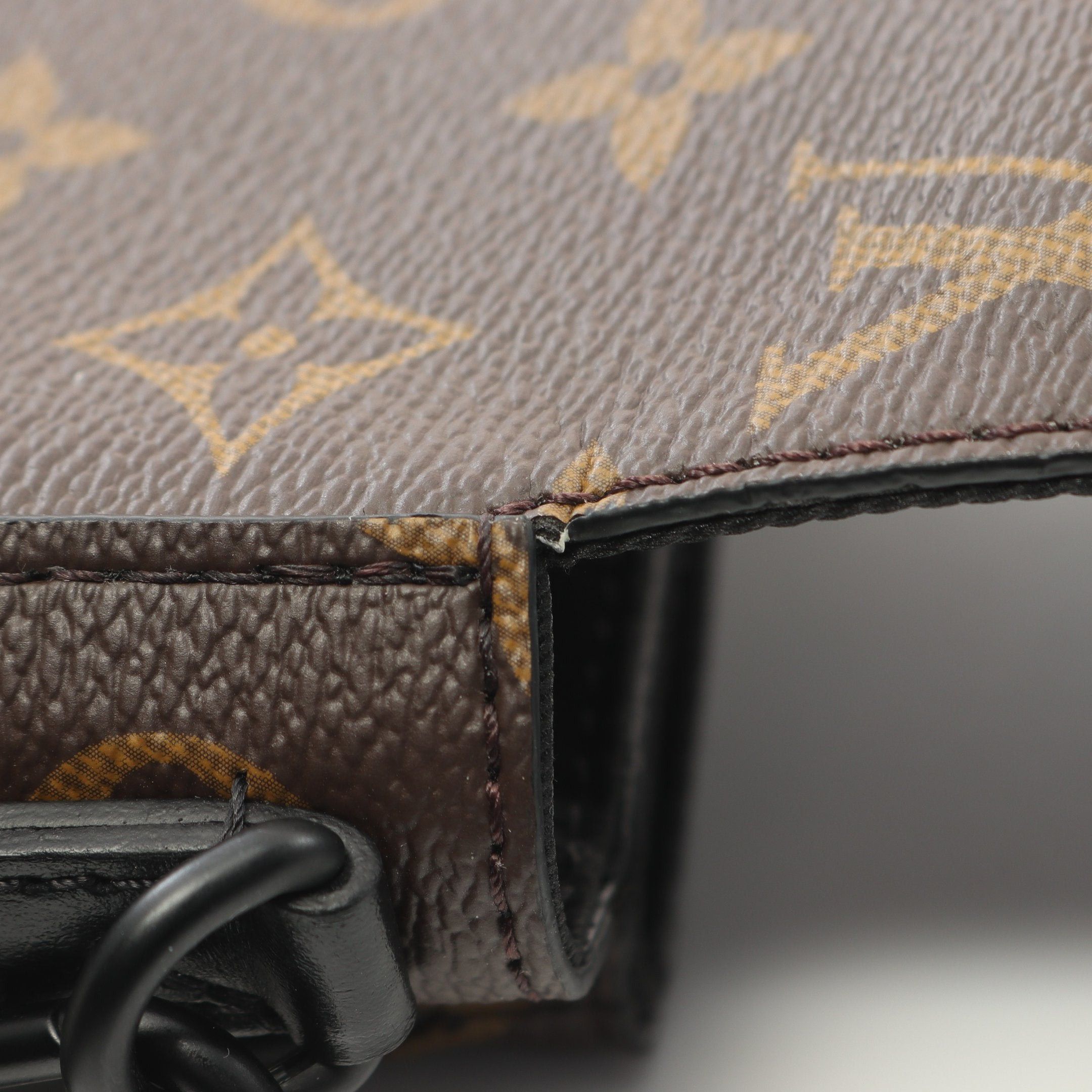 Louis Vuitton Louis Vuitton S-Lock Vertical Wearable Wallet Monogram Macassar Shoulder Bag Leather Brown Black Size ONE SIZE - 8 Thumbnail