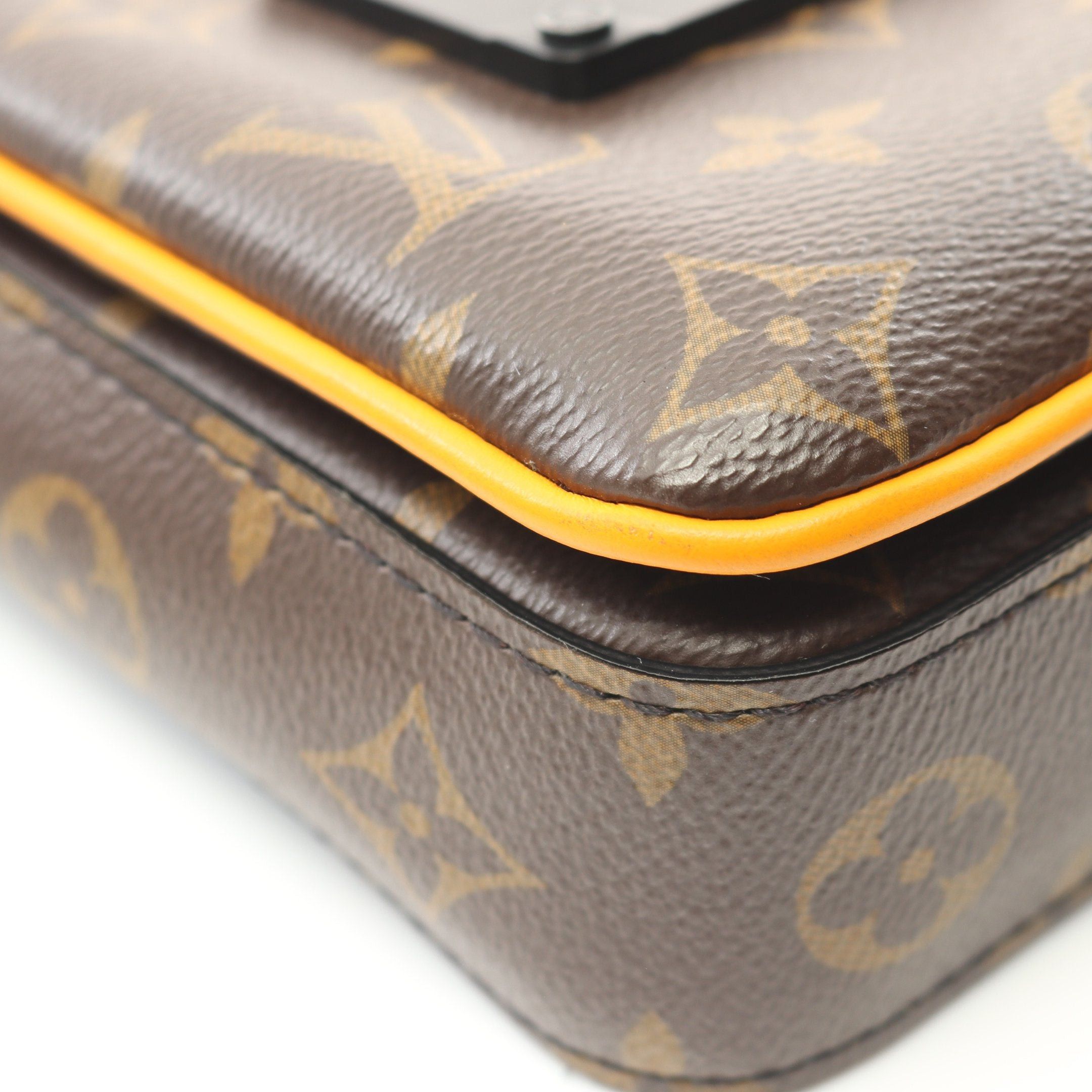 Louis Vuitton Louis Vuitton S-Lock Vertical Wearable Wallet Monogram Macassar Shoulder Bag Leather Brown Orange Size ONE SIZE - 9 Thumbnail