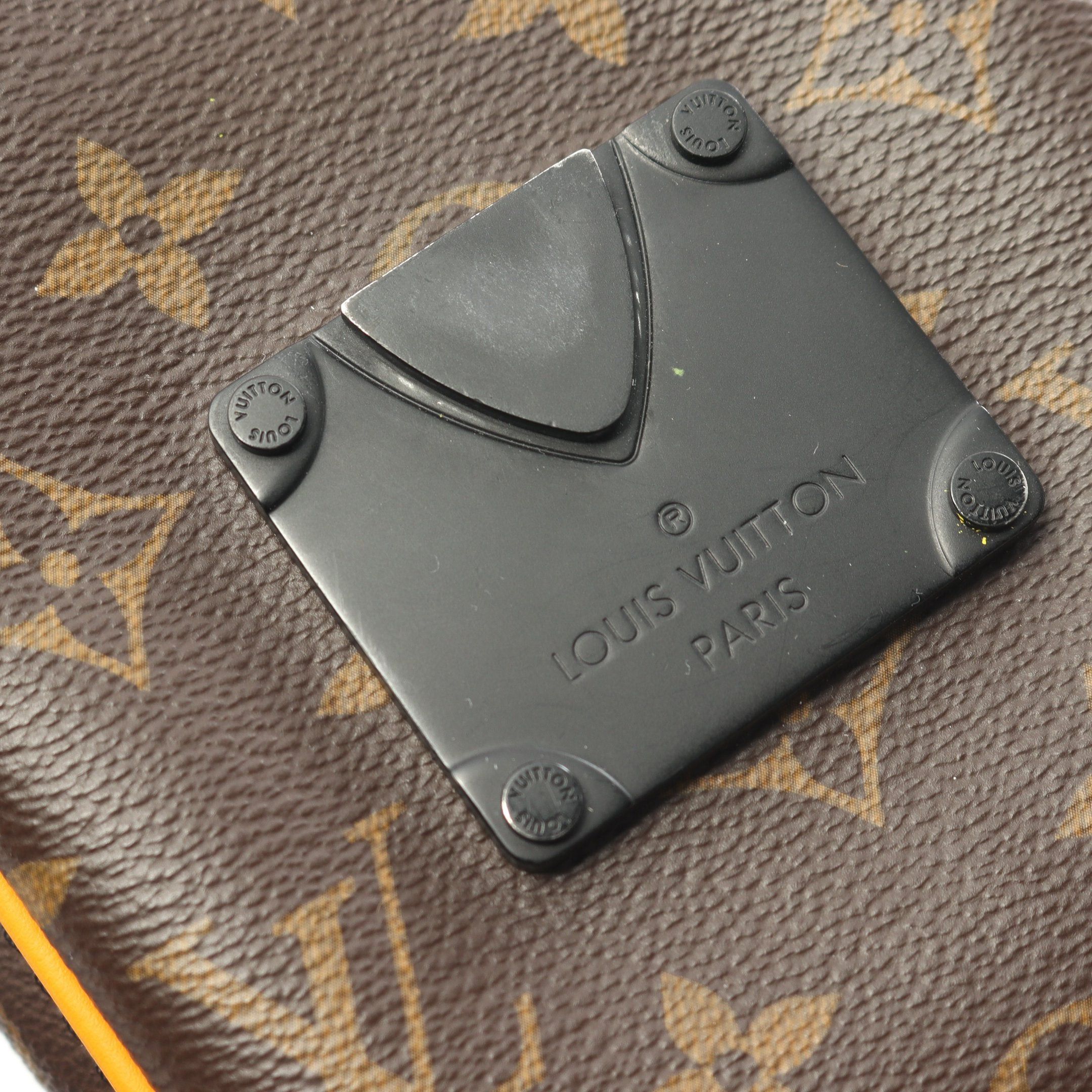 Louis Vuitton Louis Vuitton S-Lock Vertical Wearable Wallet Monogram Macassar Shoulder Bag Leather Brown Orange Size ONE SIZE - 7 Thumbnail