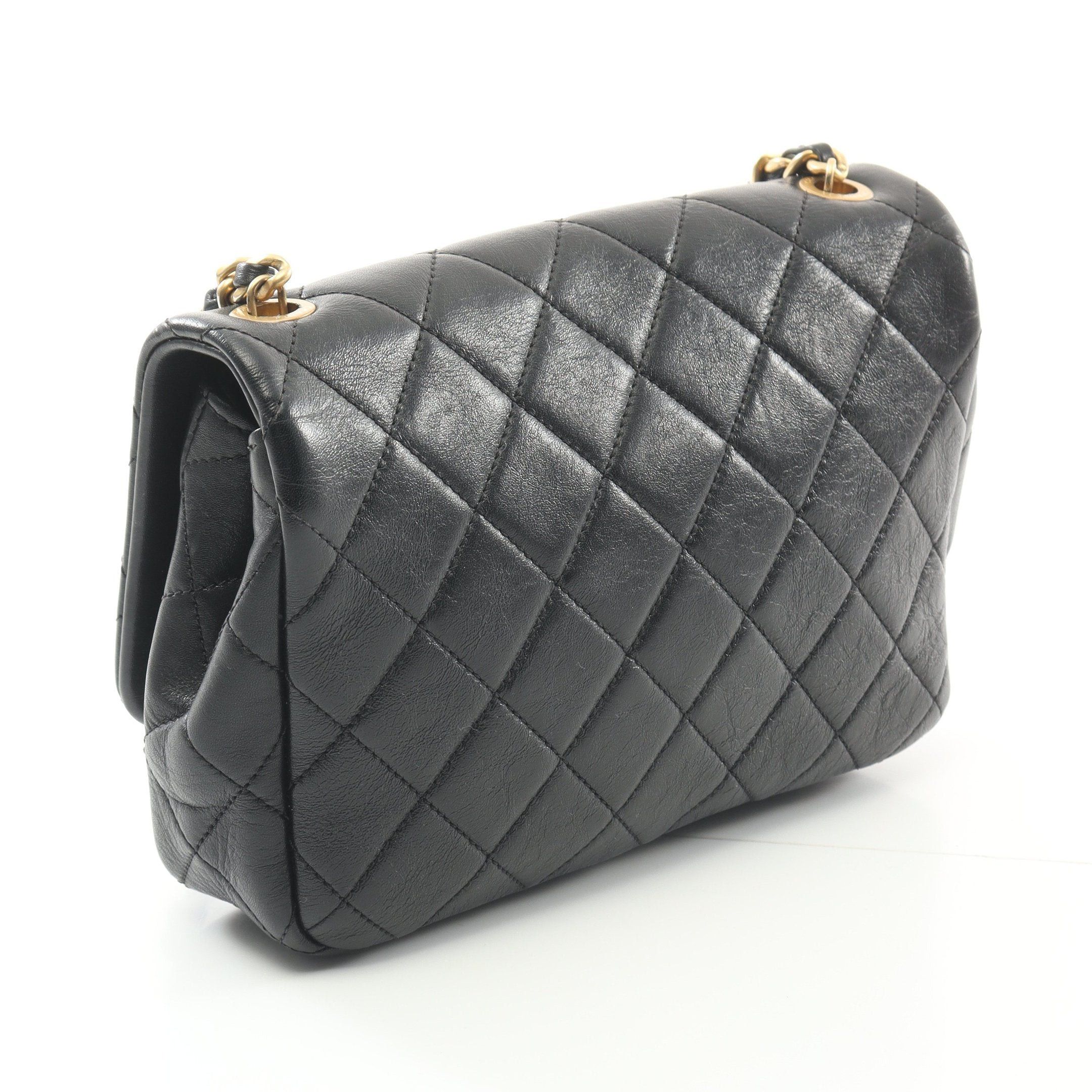 Chanel Chanel Matelasse Chain Shoulder Bag Leather Black Gold Hardware Size ONE SIZE - 2 Thumbnail
