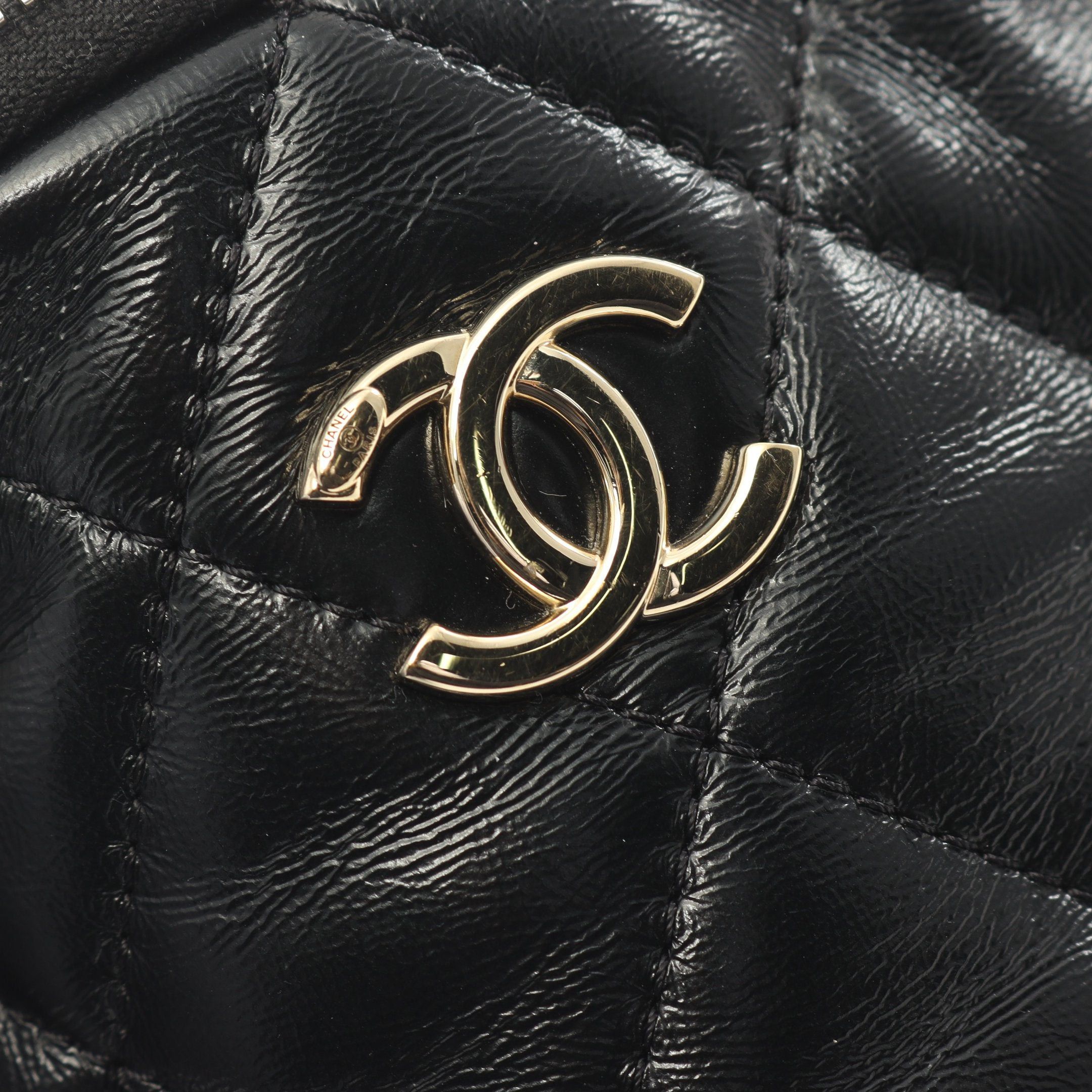 Chanel Chanel Matelasse Vanity Bag Chain Shoulder Leather Black Gold Hardware Size ONE SIZE - 6 Thumbnail