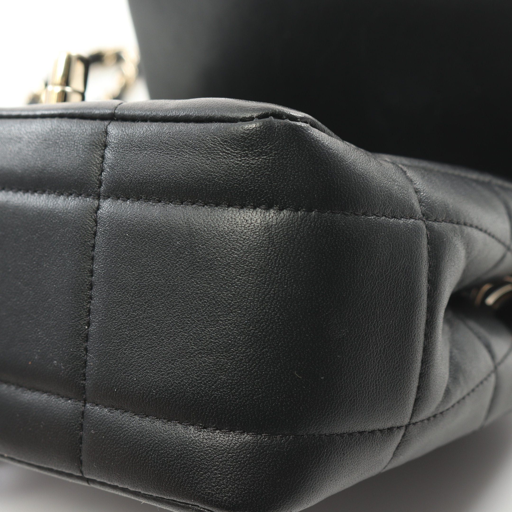 Chanel Chanel Chocolate Bar Mini Flap Chain Shoulder Bag Lambskin Black Gold Hardware Size ONE SIZE - 8 Thumbnail