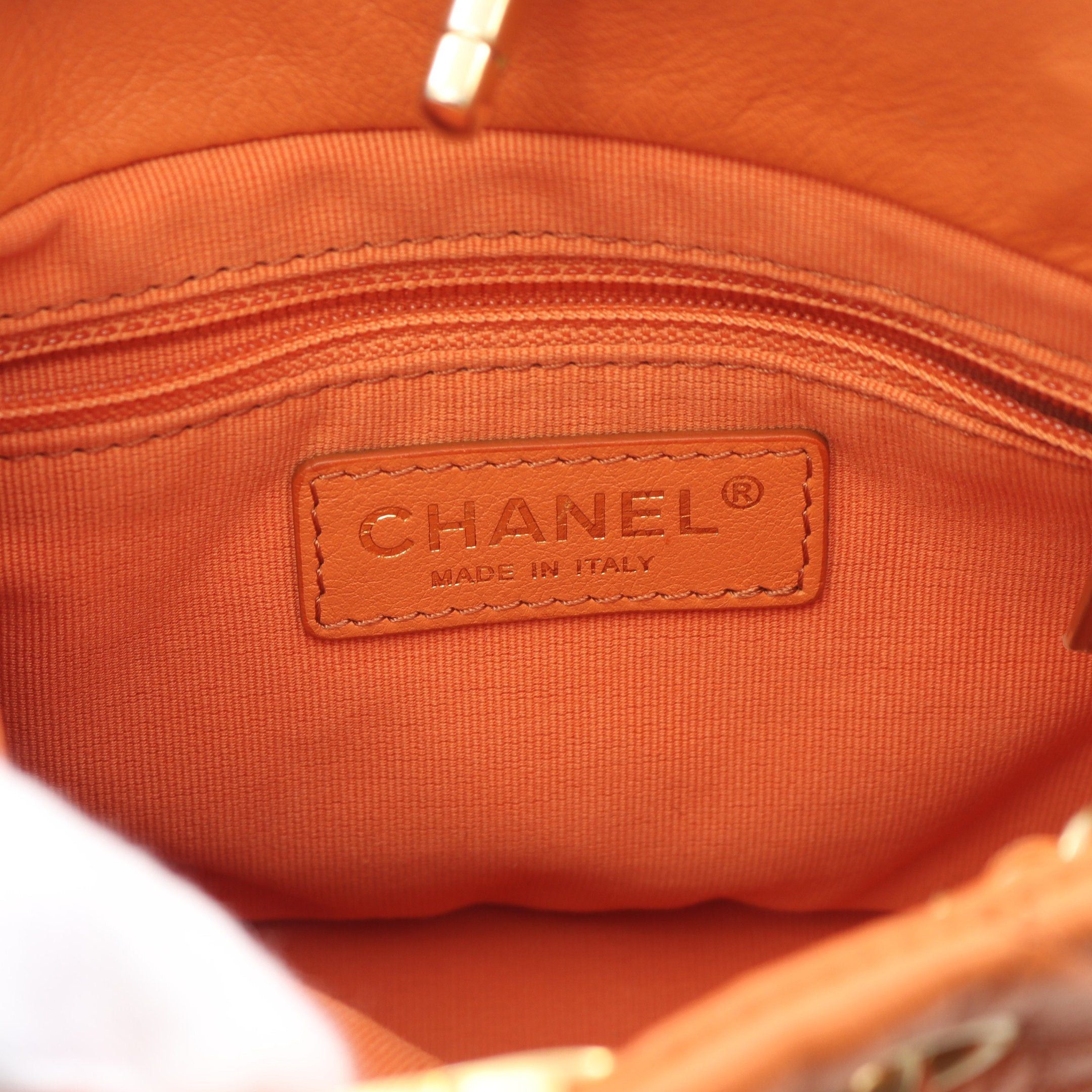 Chanel Chanel Matelasse Mini Rucksack Leather Orange Brown Gold Hardware Size ONE SIZE - 4 Thumbnail