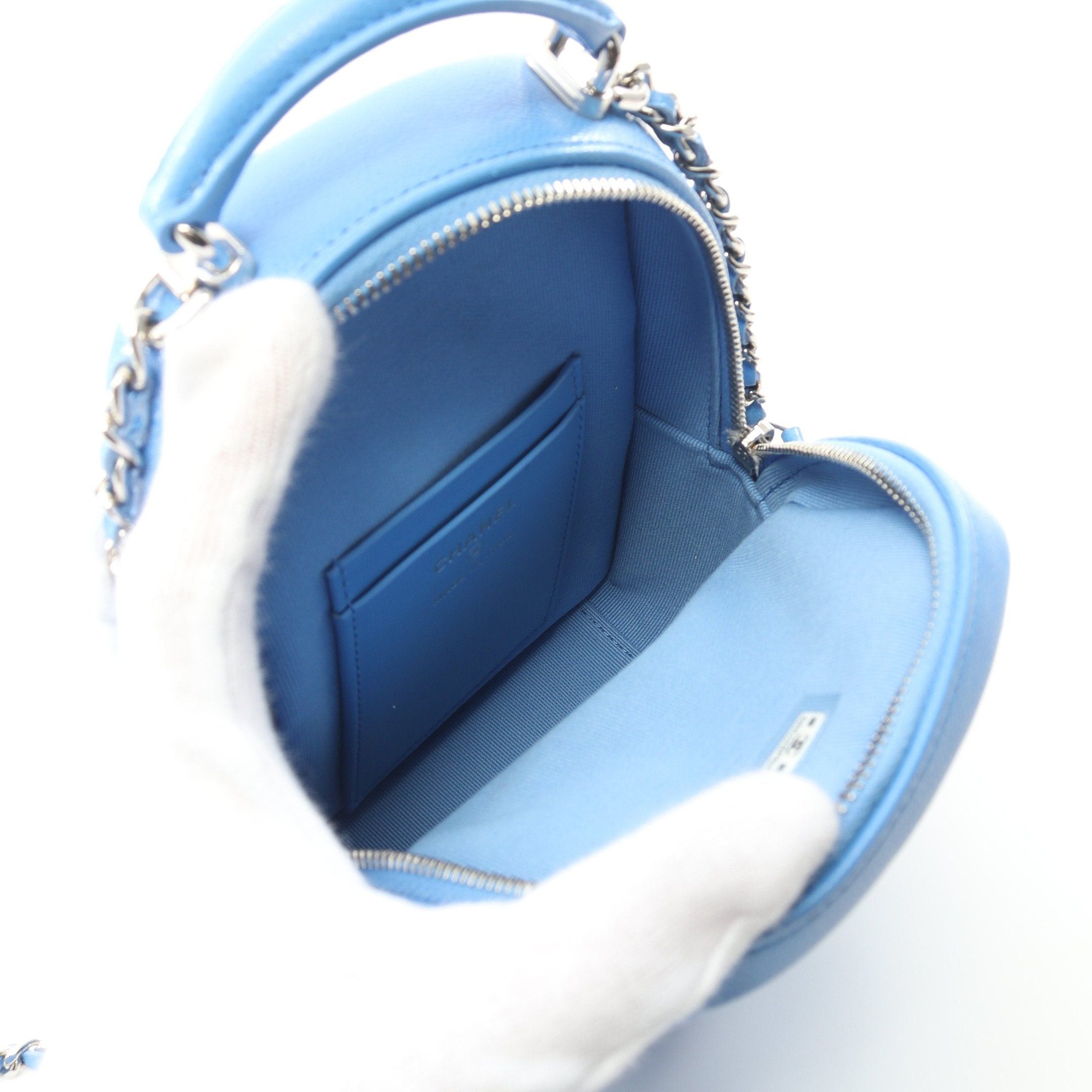 Chanel Chanel Matelasse Mini Rucksack Caviar Skin Light Blue Silver Hardware Size ONE SIZE - 3 Thumbnail