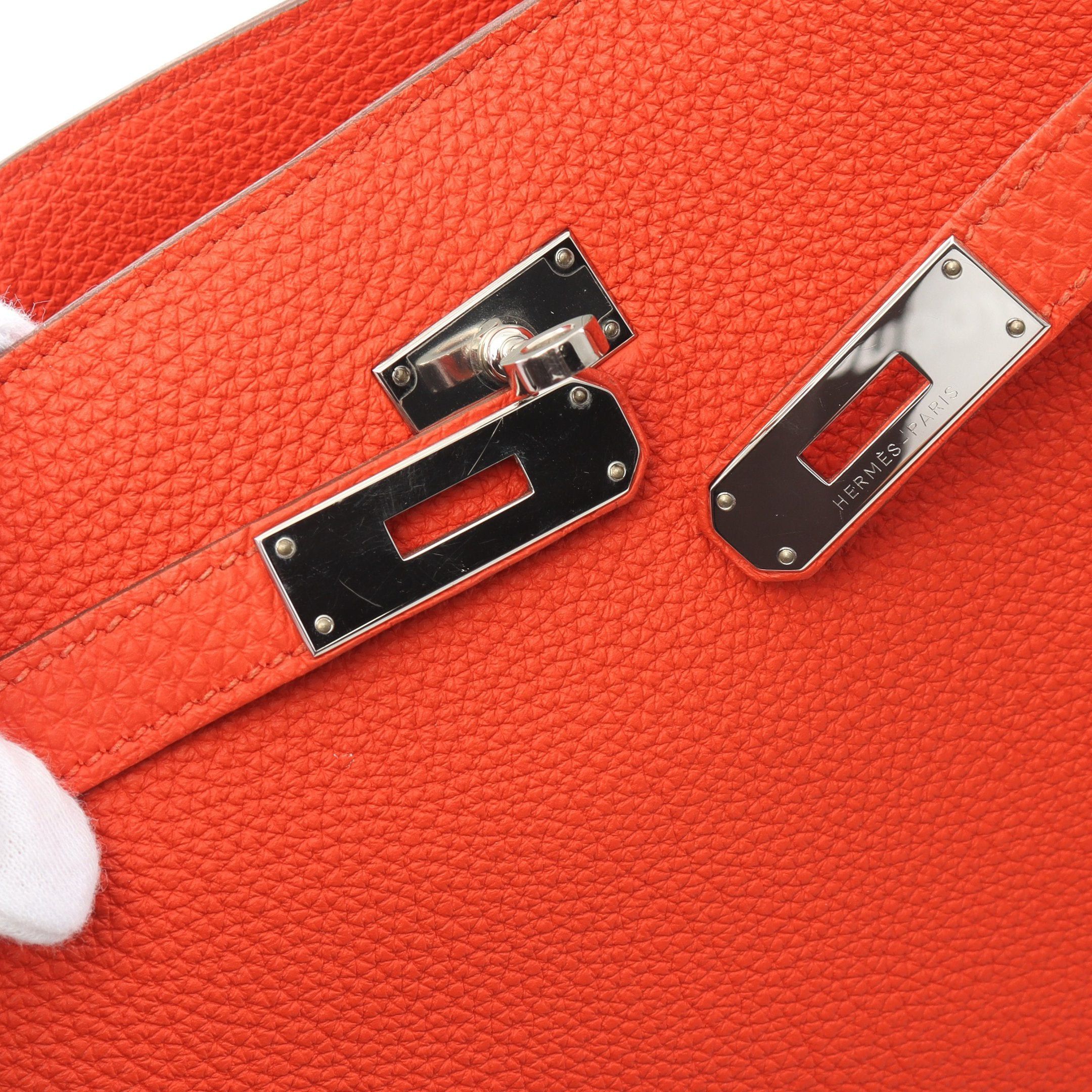 Hermes Hermes So Kelly26 Capucines Shoulder Bag Togo Orange Silver Hardware Stamp Size ONE SIZE - 8 Thumbnail