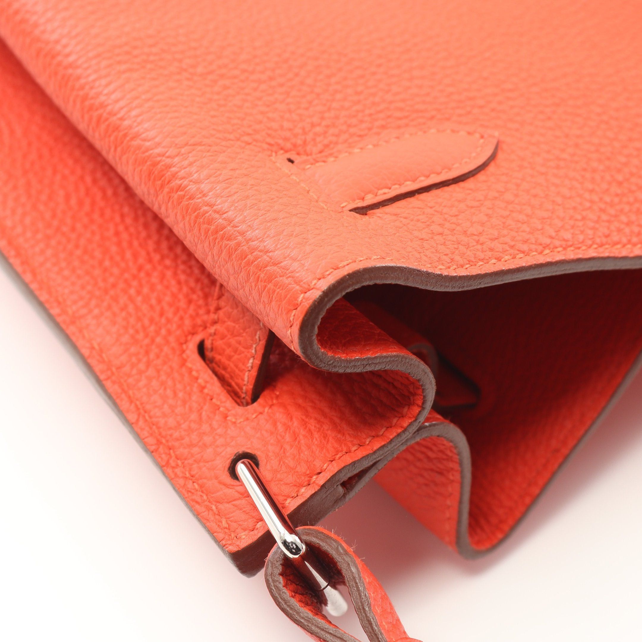 Hermes Hermes So Kelly26 Capucines Shoulder Bag Togo Orange Silver Hardware Stamp Size ONE SIZE - 6 Thumbnail