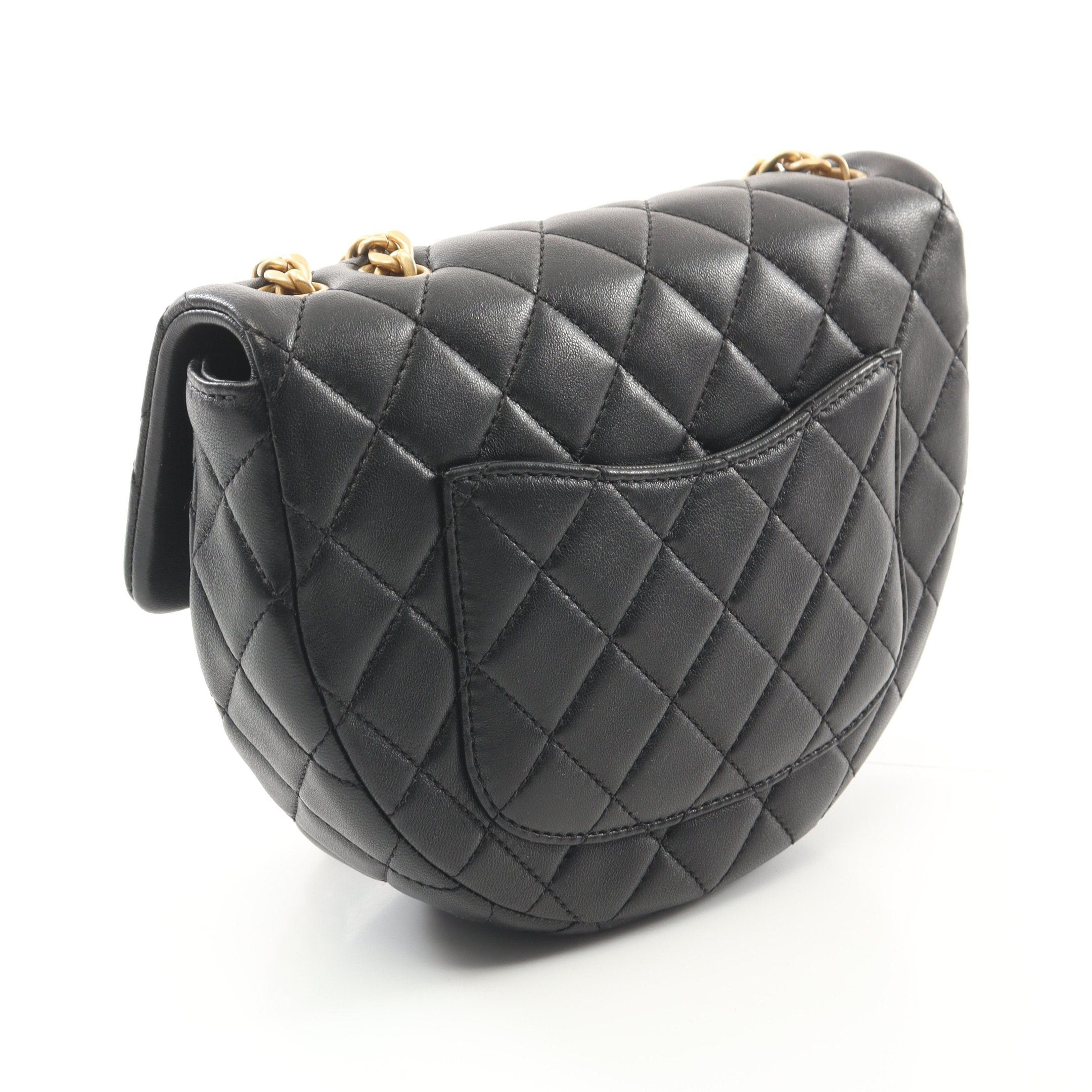 Chanel Chanel Matelasse Chain Shoulder Bag Lambskin Black Gold Hardware Size ONE SIZE - 2 Thumbnail