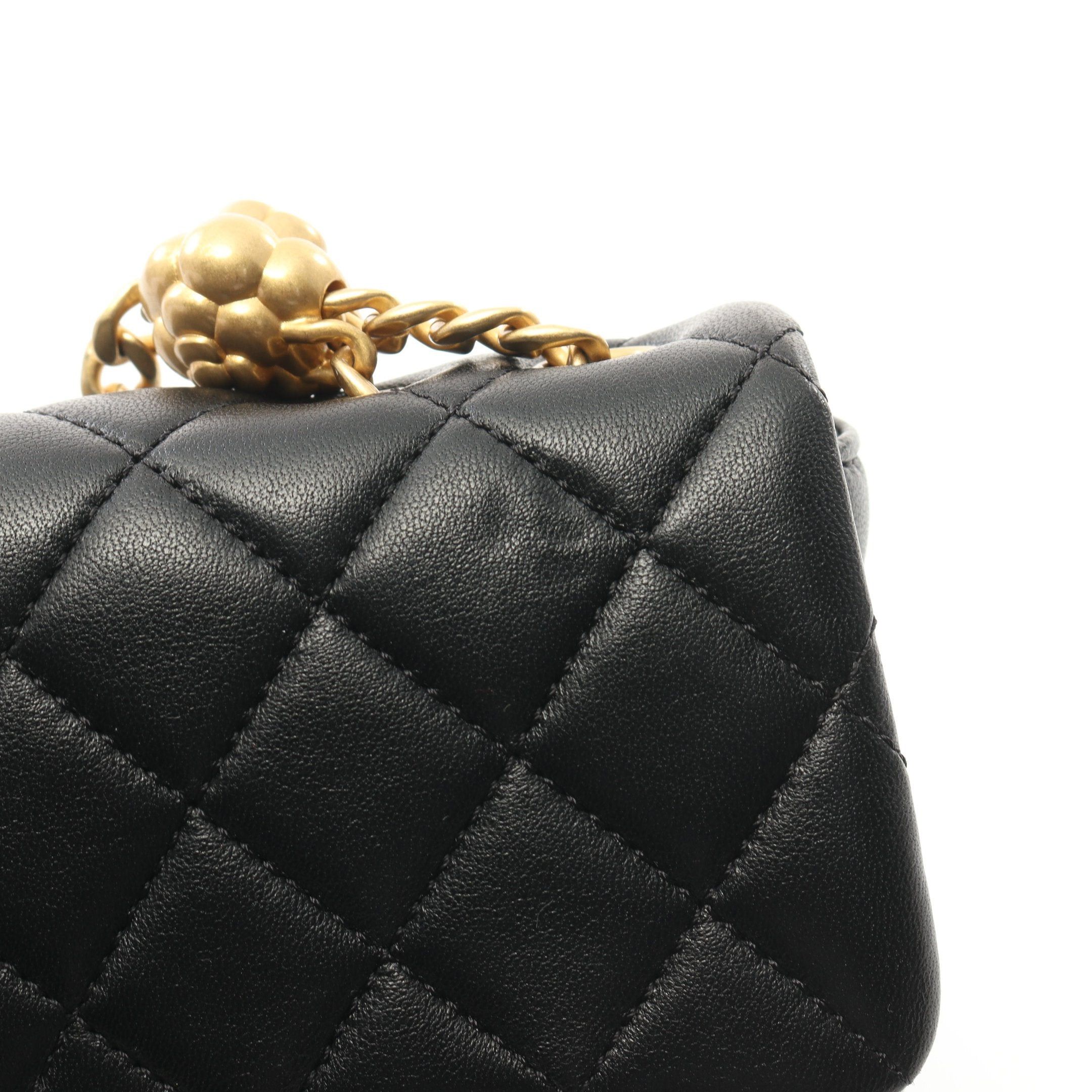 Chanel Chanel Matelasse Chain Shoulder Bag Lambskin Black Gold Hardware Size ONE SIZE - 8 Thumbnail